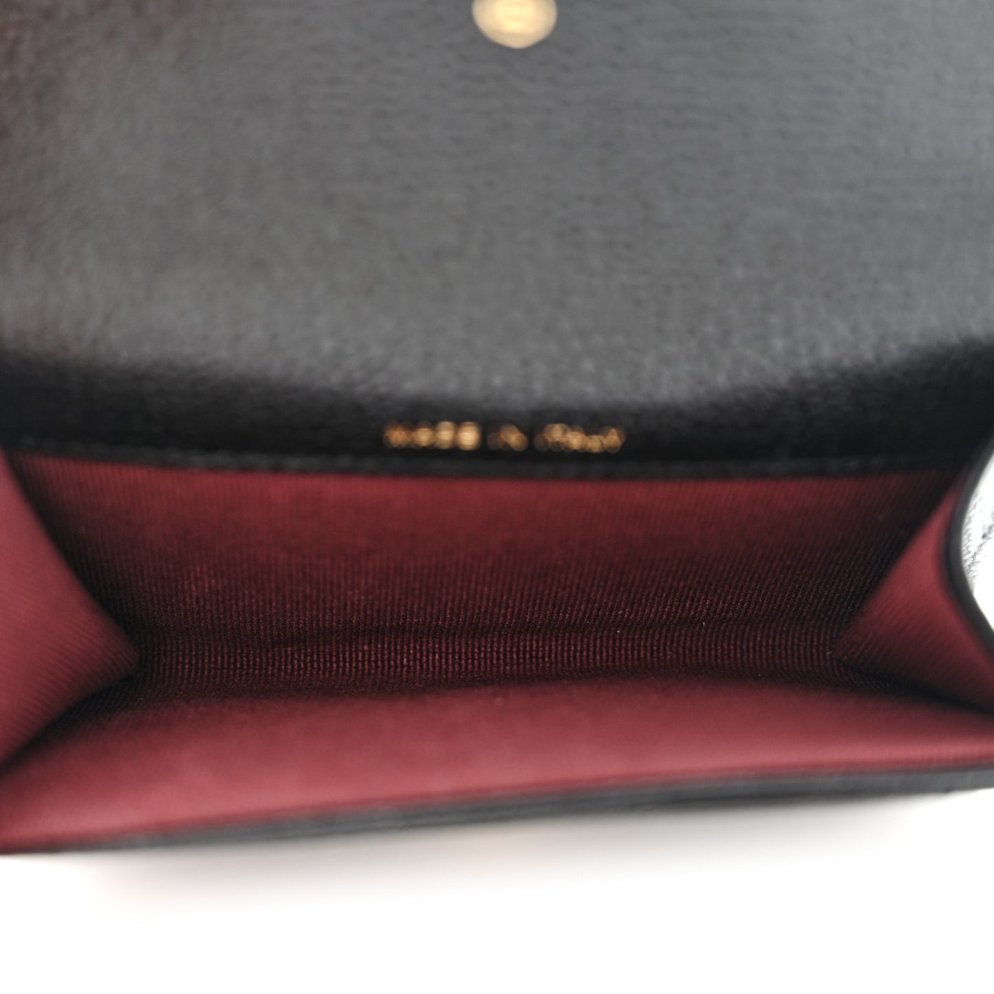 Caviar Quilted Flap Card Holder Wallet Black