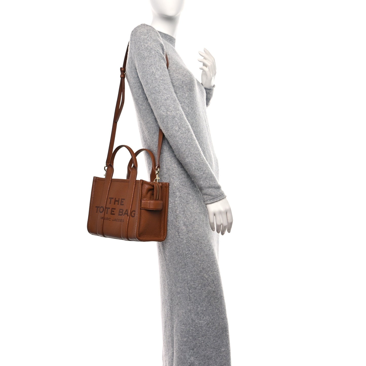 Grained Calfskin Small The Tote Bag Argan Oil