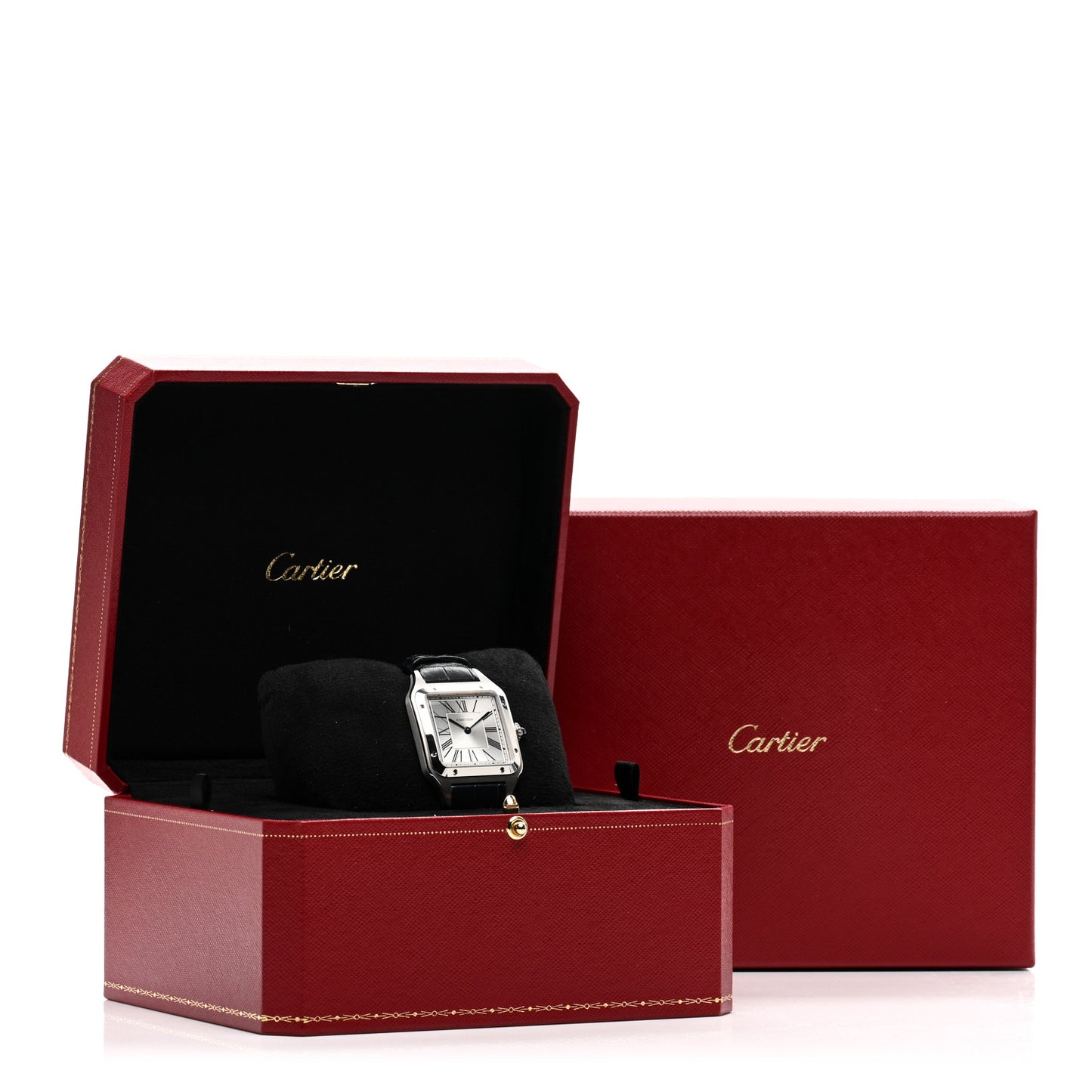 Stainless Steel Alligator 31.4mm Santos Dumont Quartz Watch