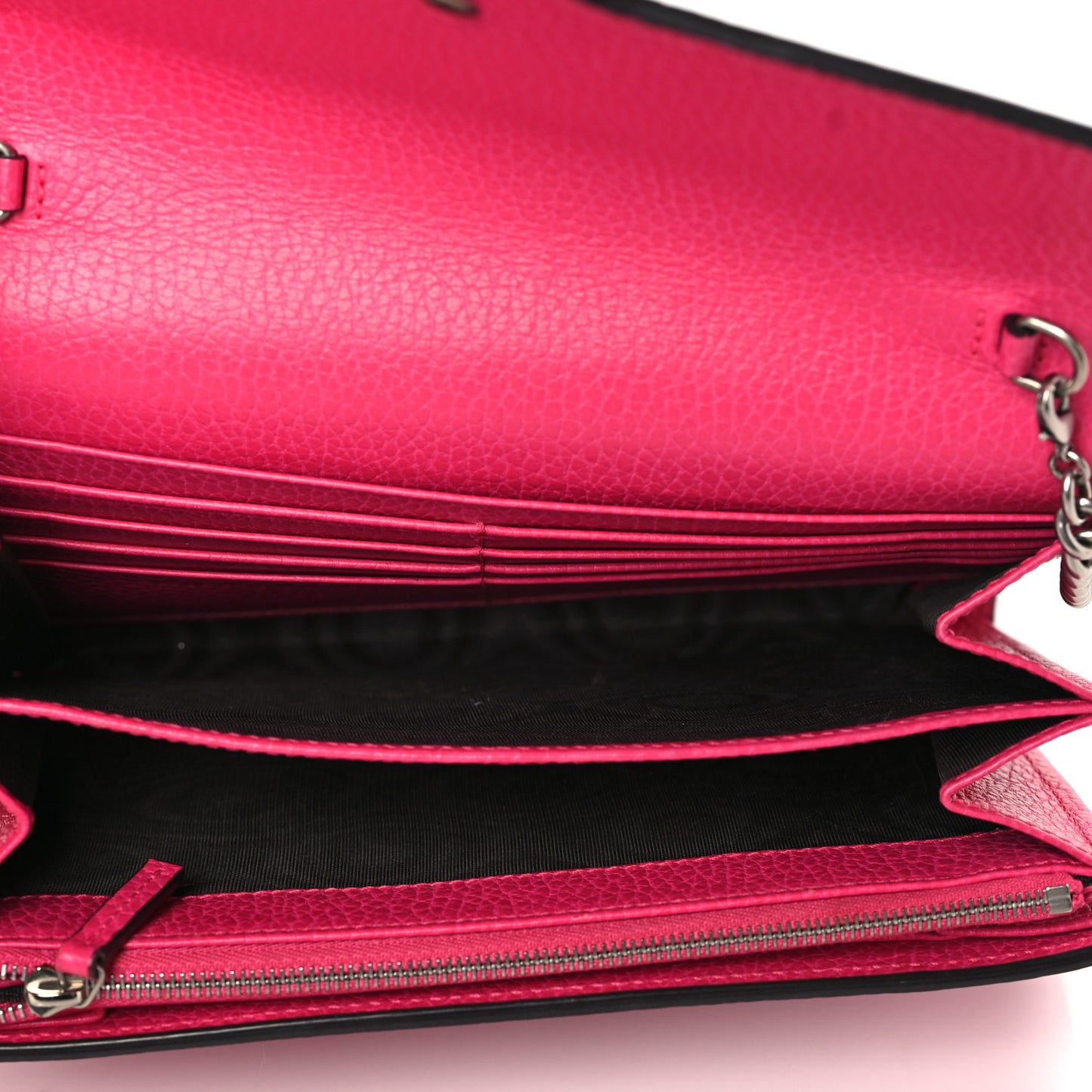 Dollar Calfskin Crystal Mini Dionysus Chain Wallet Box Pink