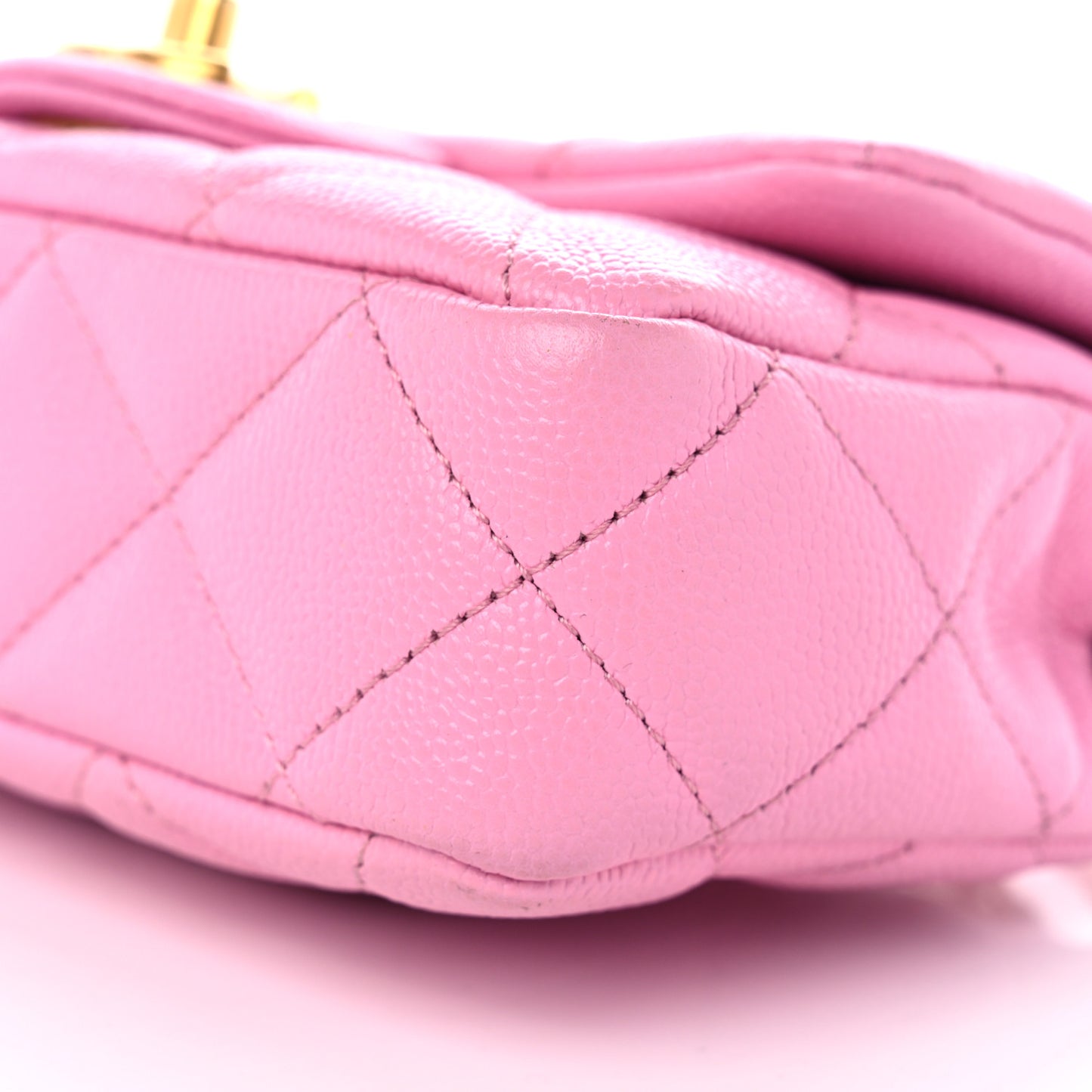 Caviar Quilted Mini Rectangular Sweetheart Flap Lilac
