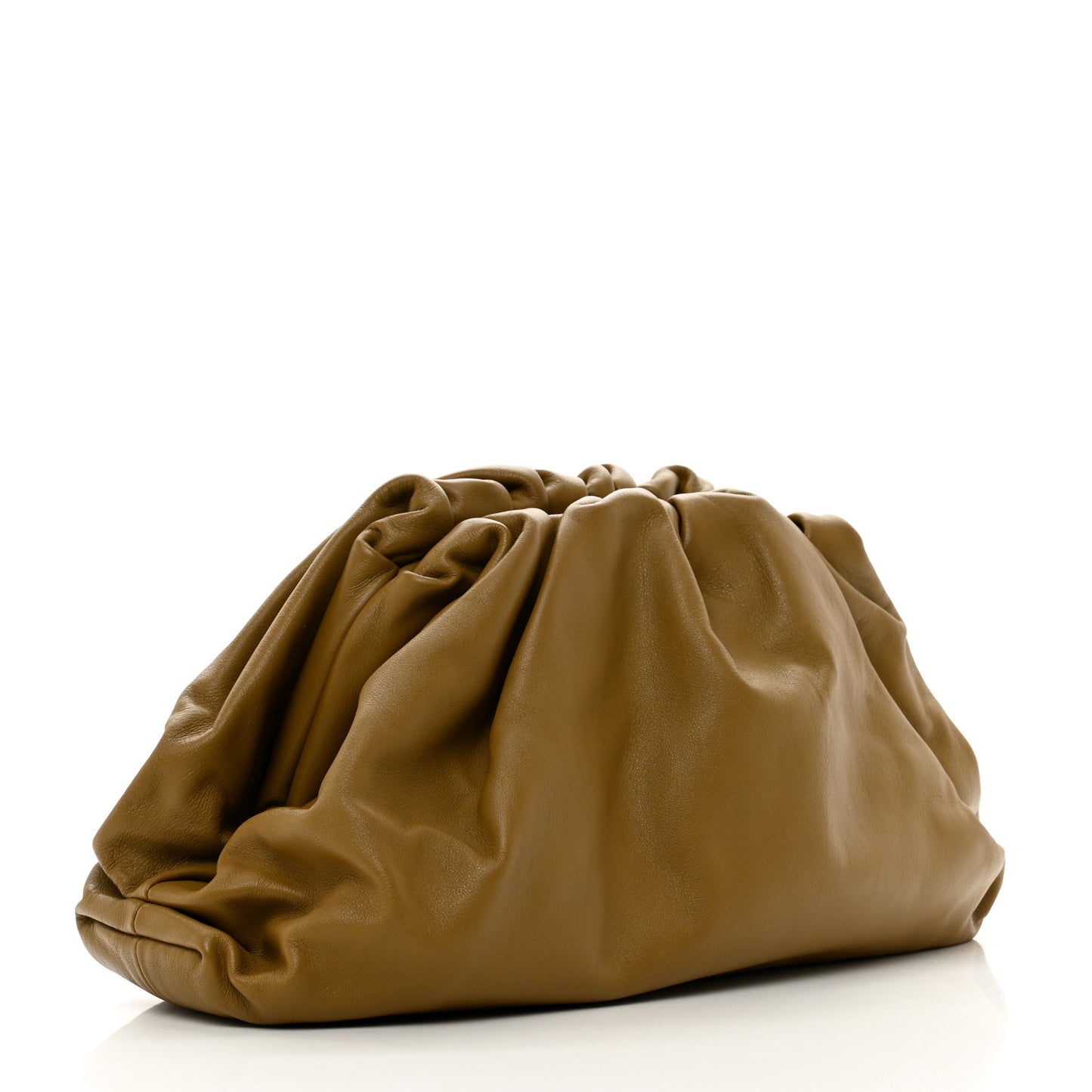 Smooth Butter Calf The Pouch Oversized Clutch Cammello