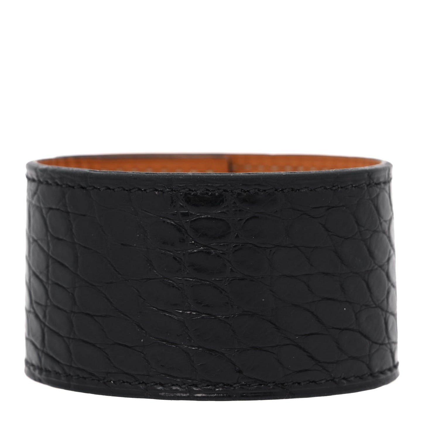 Shiny Alligator Kelly Dog Bracelet S Black