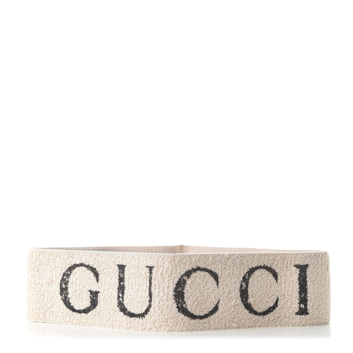 Cotton Elastic Logo Headband White