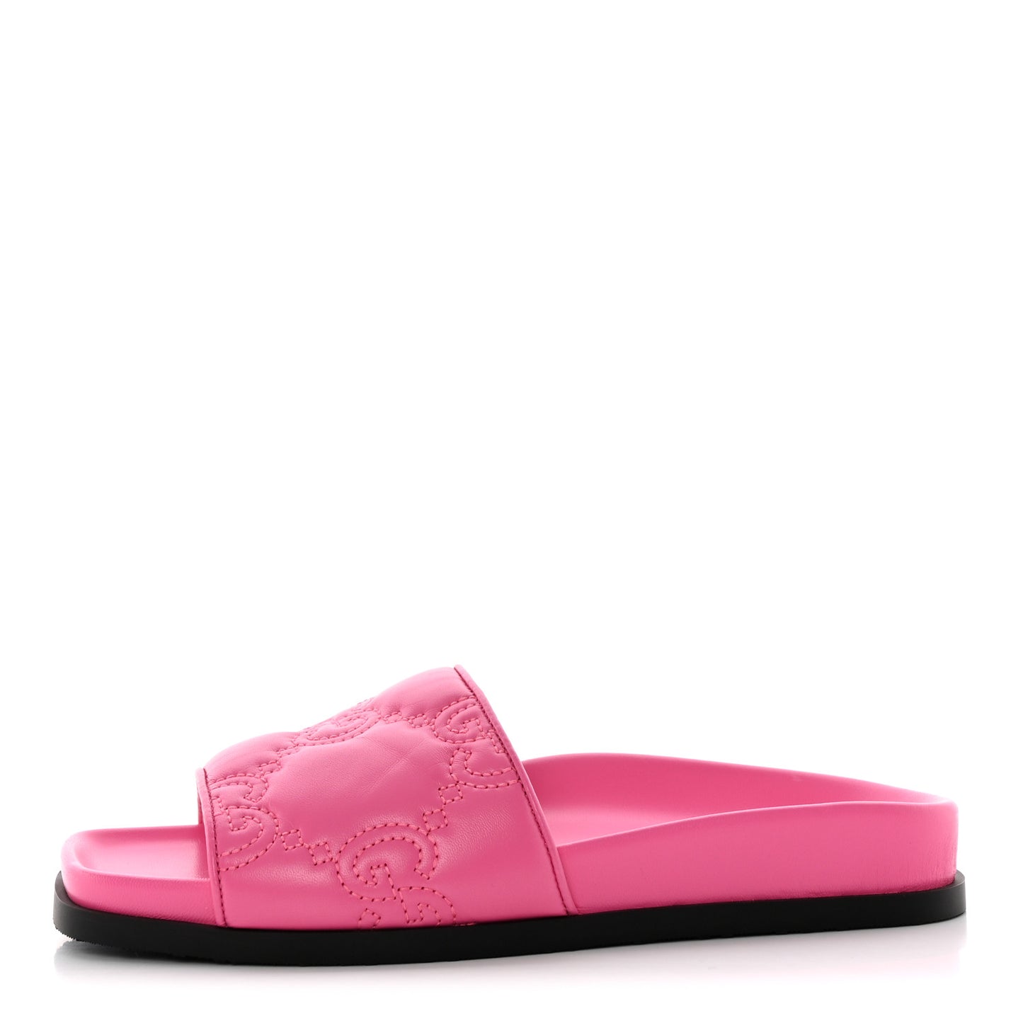 Nappa GG Matelasse Flat Slide Sandals 35 Bon Bon