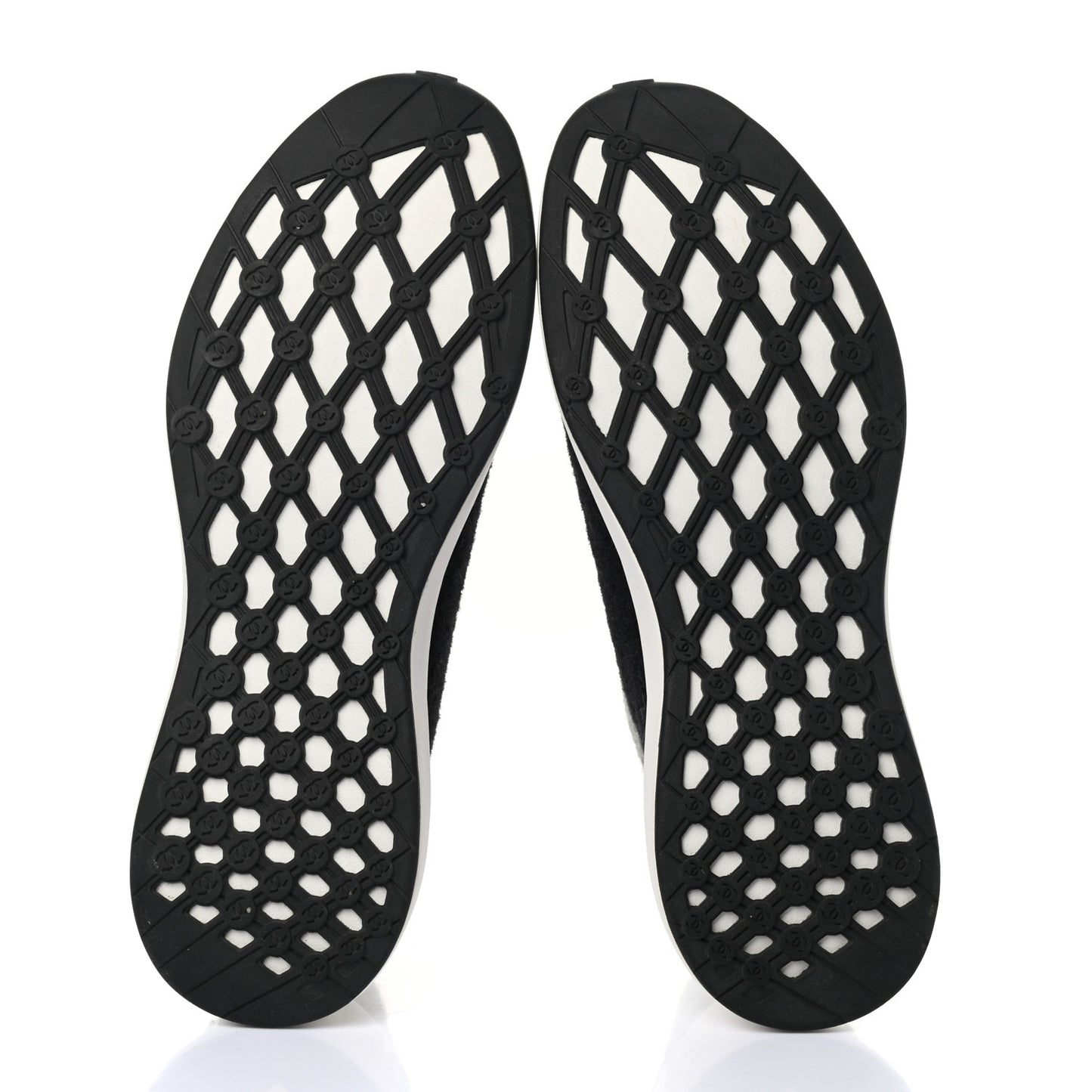 Mixed Fabrics Knit Sneakers 40 Black Grey White