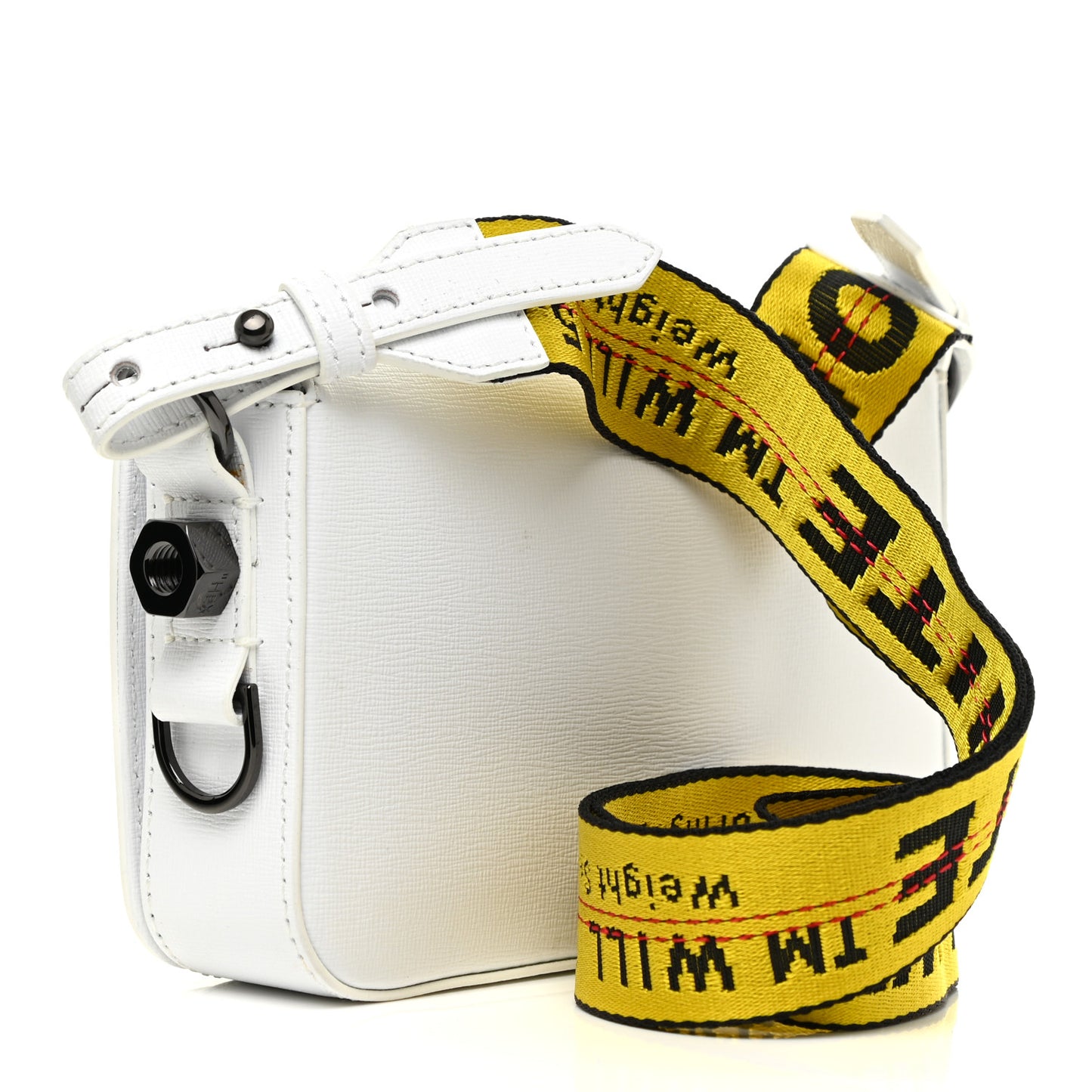 Saffiano Flap Shoulder Bag White