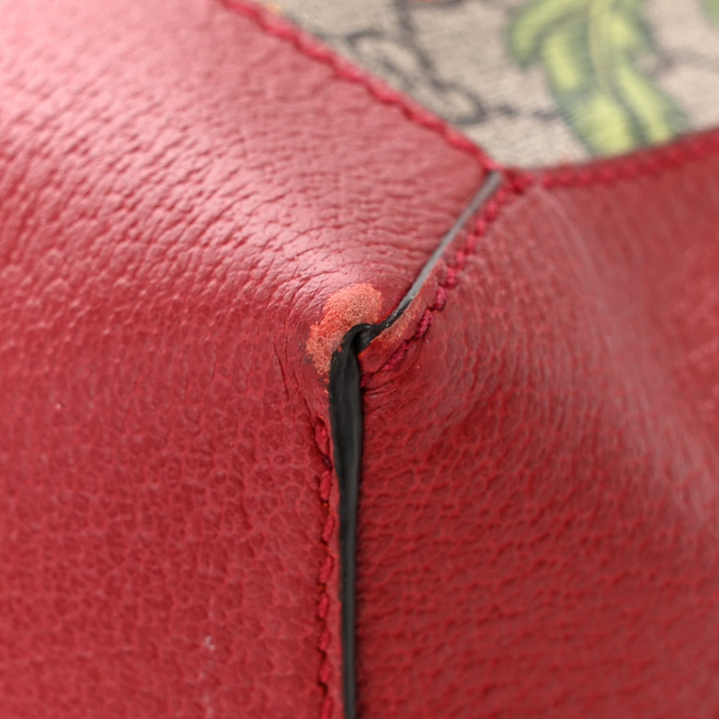 GG Supreme Monogram Flora Web Large Ophidia Tote Red
