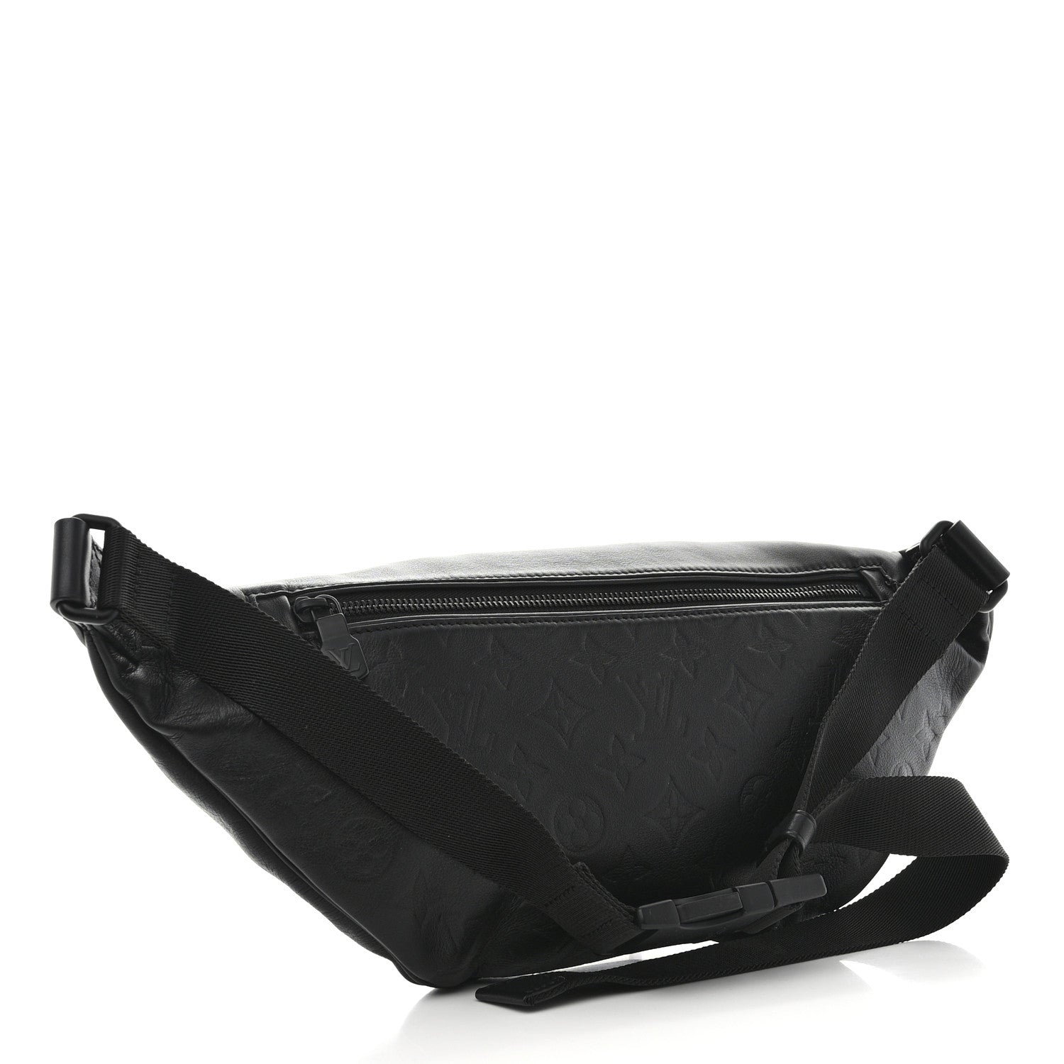 Louis Vuitton Calfskin Monogram Shadow Discovery Bumbag Black 3 of 9