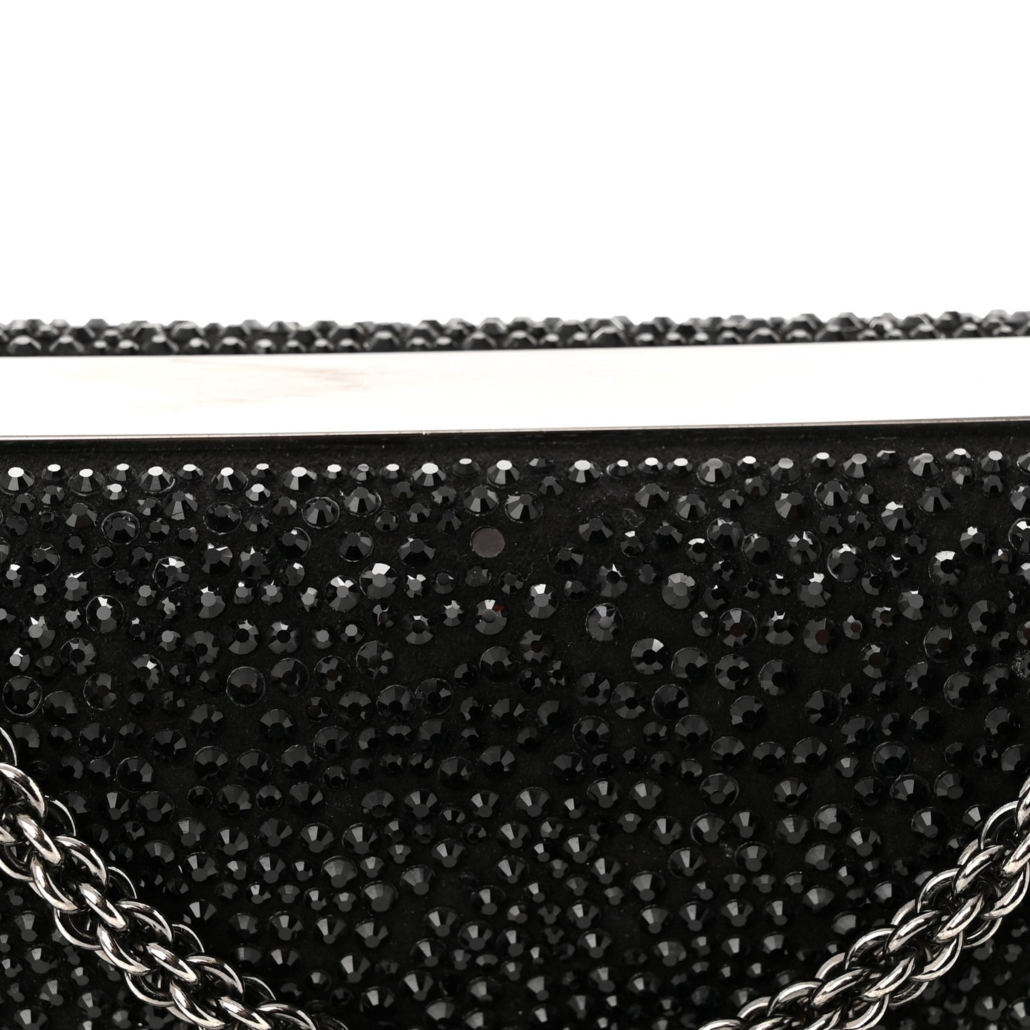 Crystal Encrusted Studs Va Va Voom Shoulder Bag Black