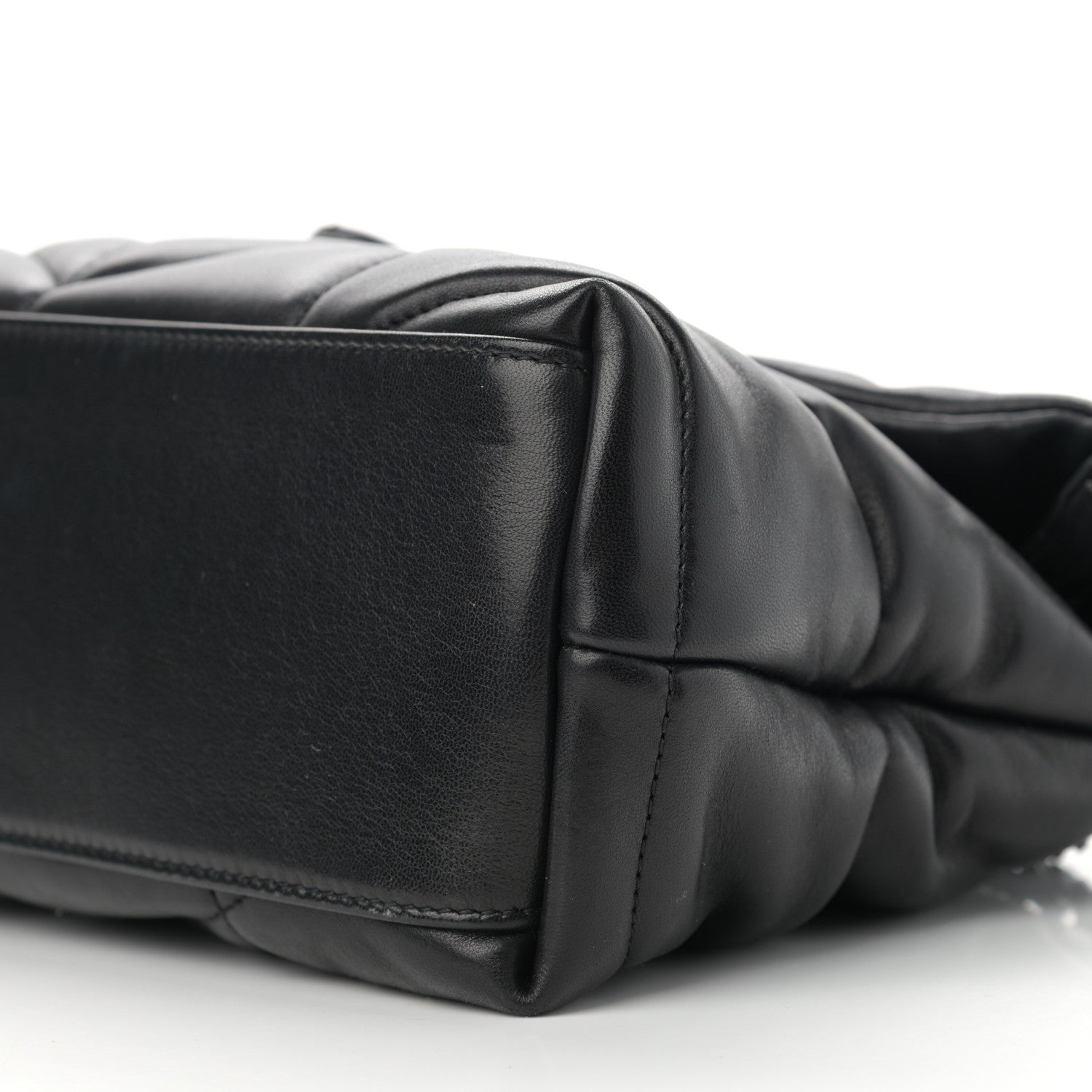 Saint Laurent Lambskin Quilted Small Loulou Puffer Monogram Chain Satchel Black 10 of 10