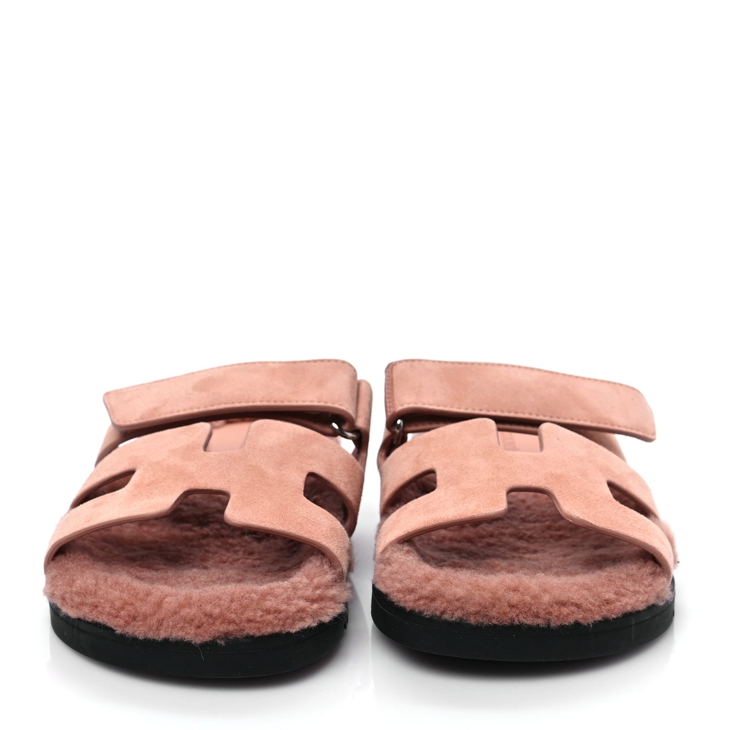 Suede Goatskin Woolskin Womens Chypre Sandals 35.5 Rose Aube