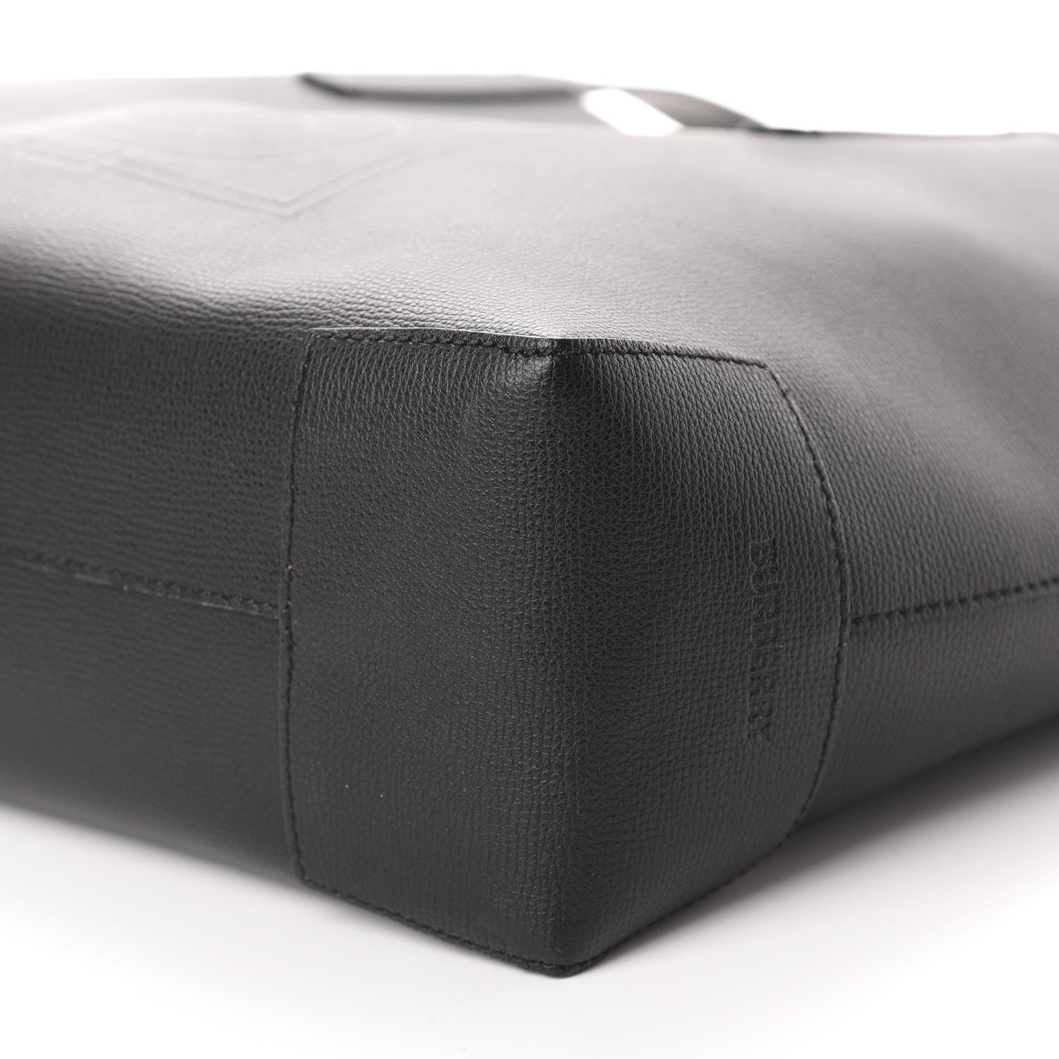 Burberry Calfskin TB Motif Embossed Medium Tote Black 7 of 16