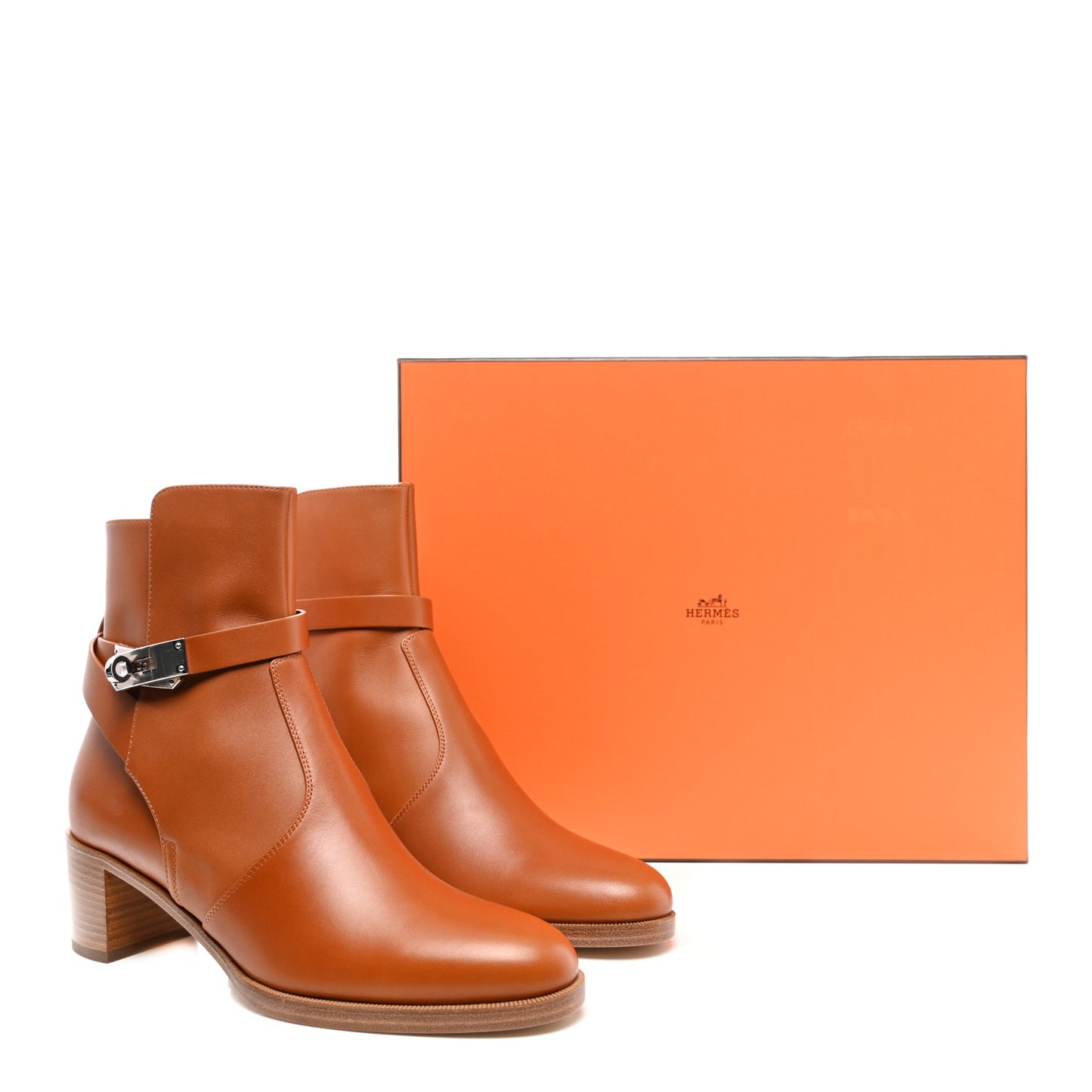 Calfskin Frenchie 50 Ankle Boots 38.5 Naturel