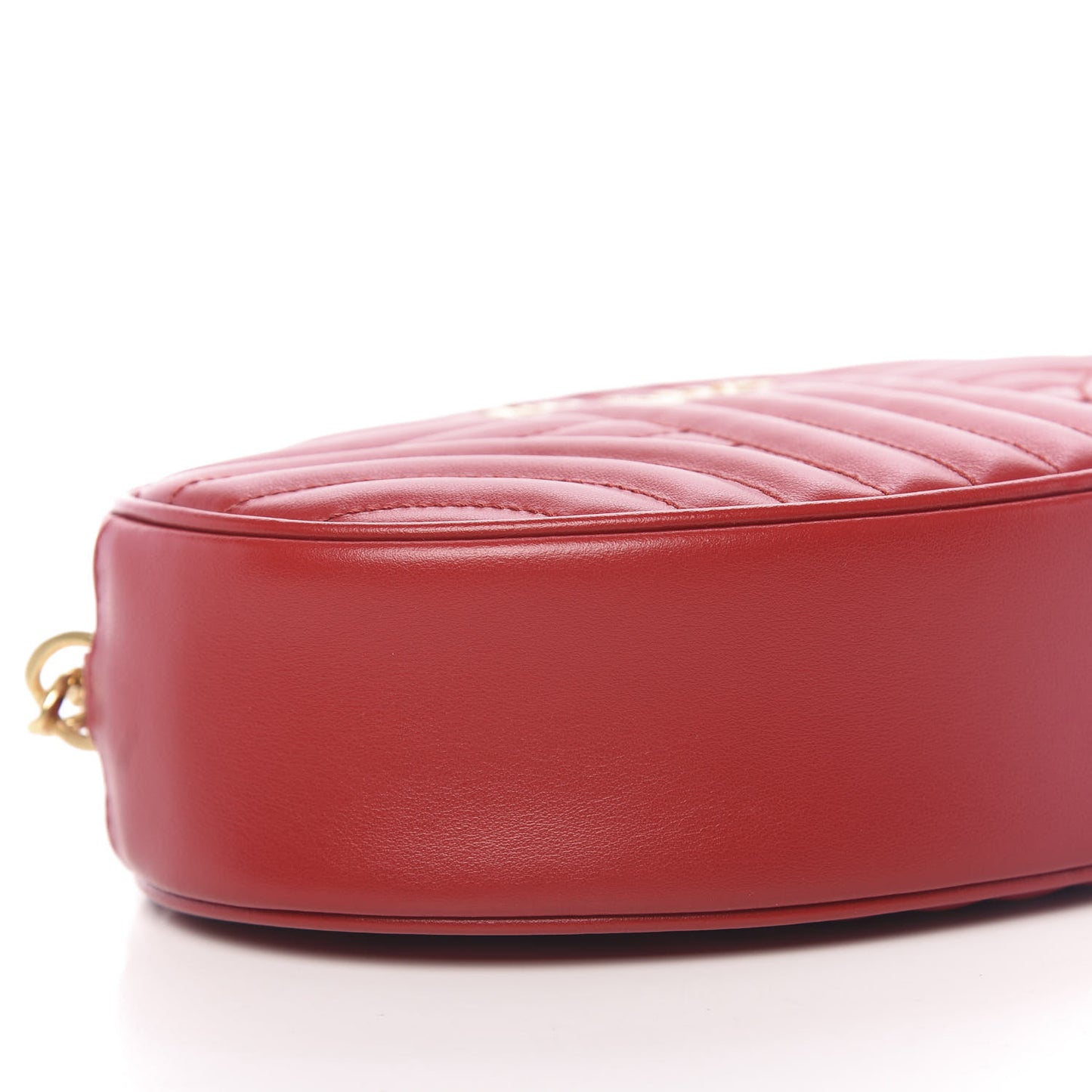 Soft Calfskin Impunture Diagramme Oval Crossbody Bag Fuoco