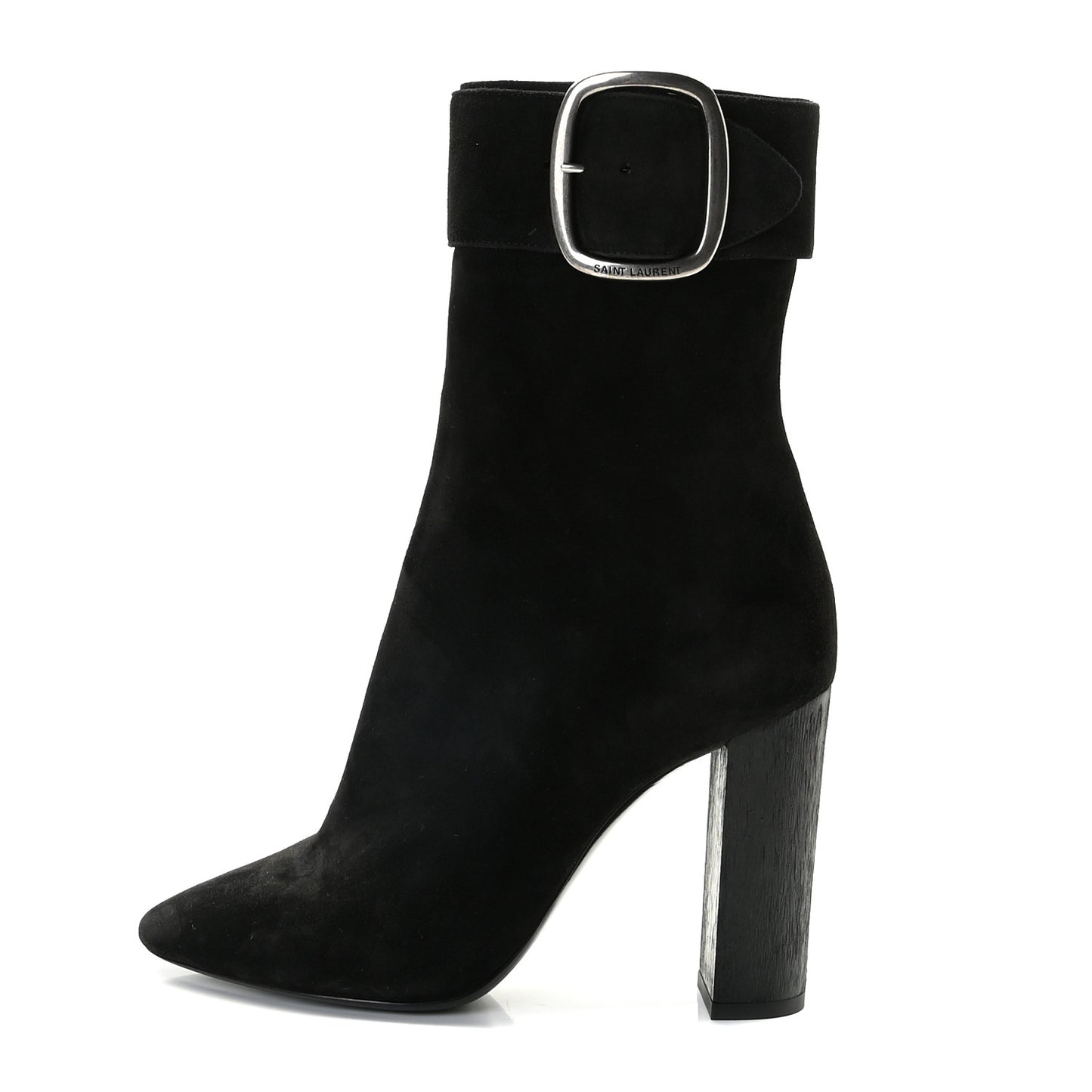 Suede Joplin Buckle 105 Booties 37.5 Black