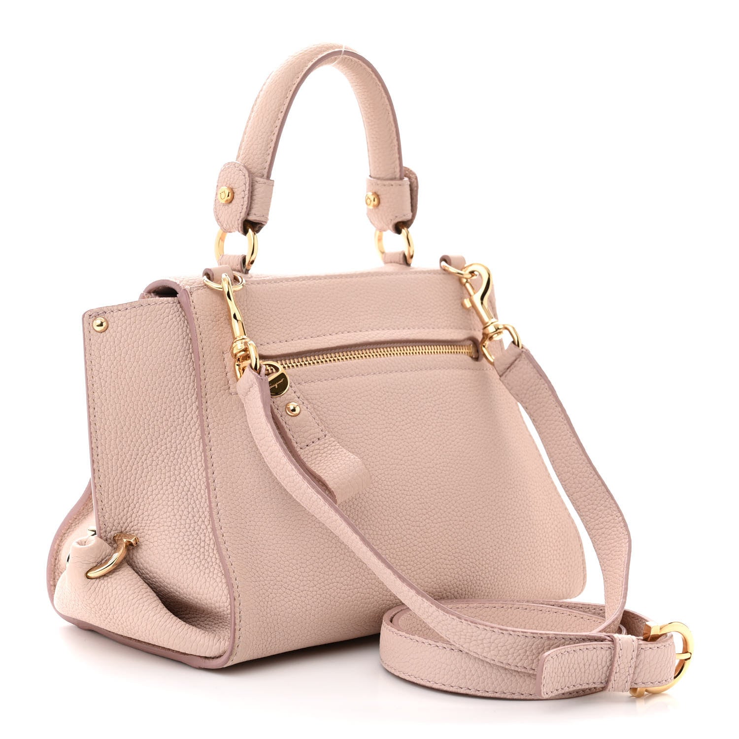 Salvatore Ferragamo Grained Calfskin Small Sofia Satchel Macaron 3 of 12