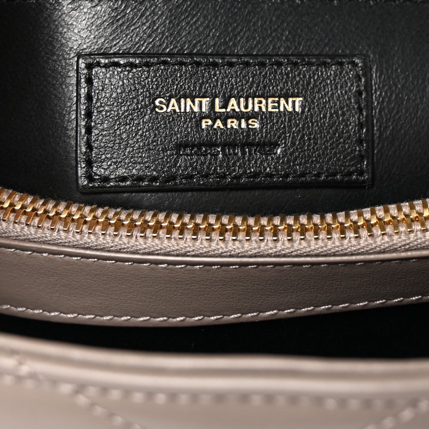 Calfskin Y Quilted Monogram Small Loulou Chain Satchel Taupe