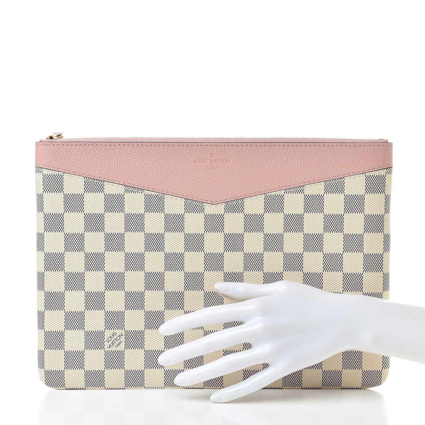 Damier Azur Daily Pouch Rose Poudre