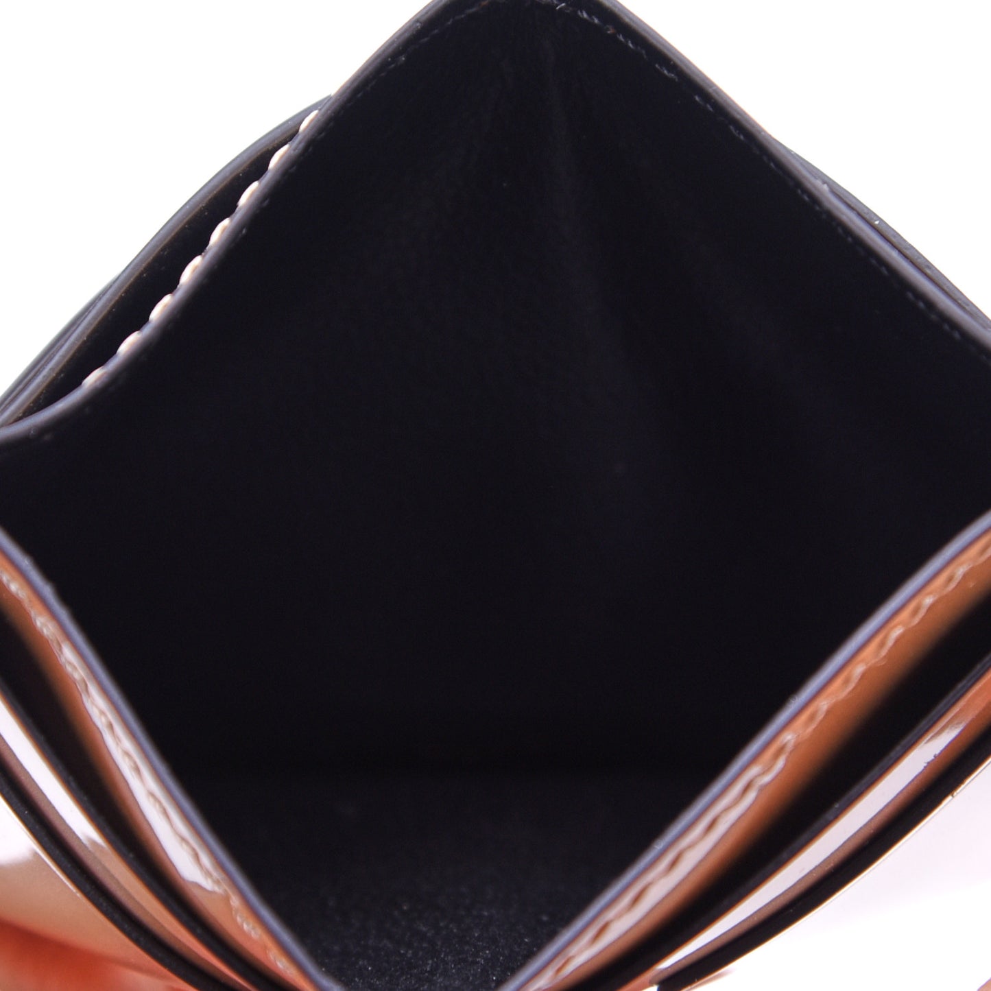 Metallic Calfskin Card Holder Gold