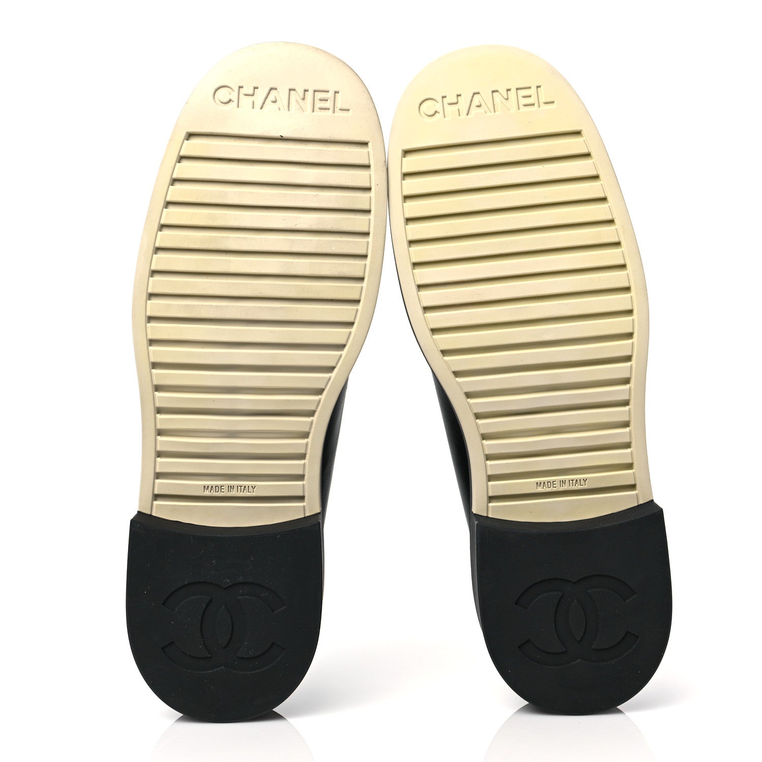 Chanel Lambskin Shearling Quilted CC Turnlock Loafers 40 Black 5 of 8