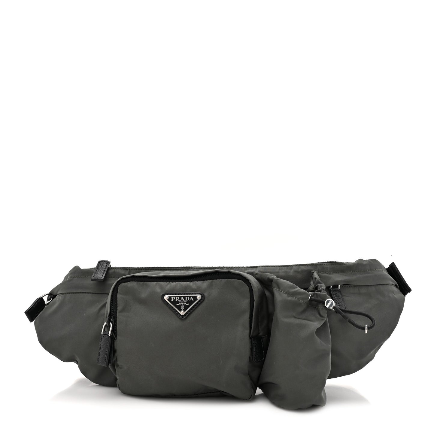 Tessuto Nylon Multipocket Belt Bag Grey
