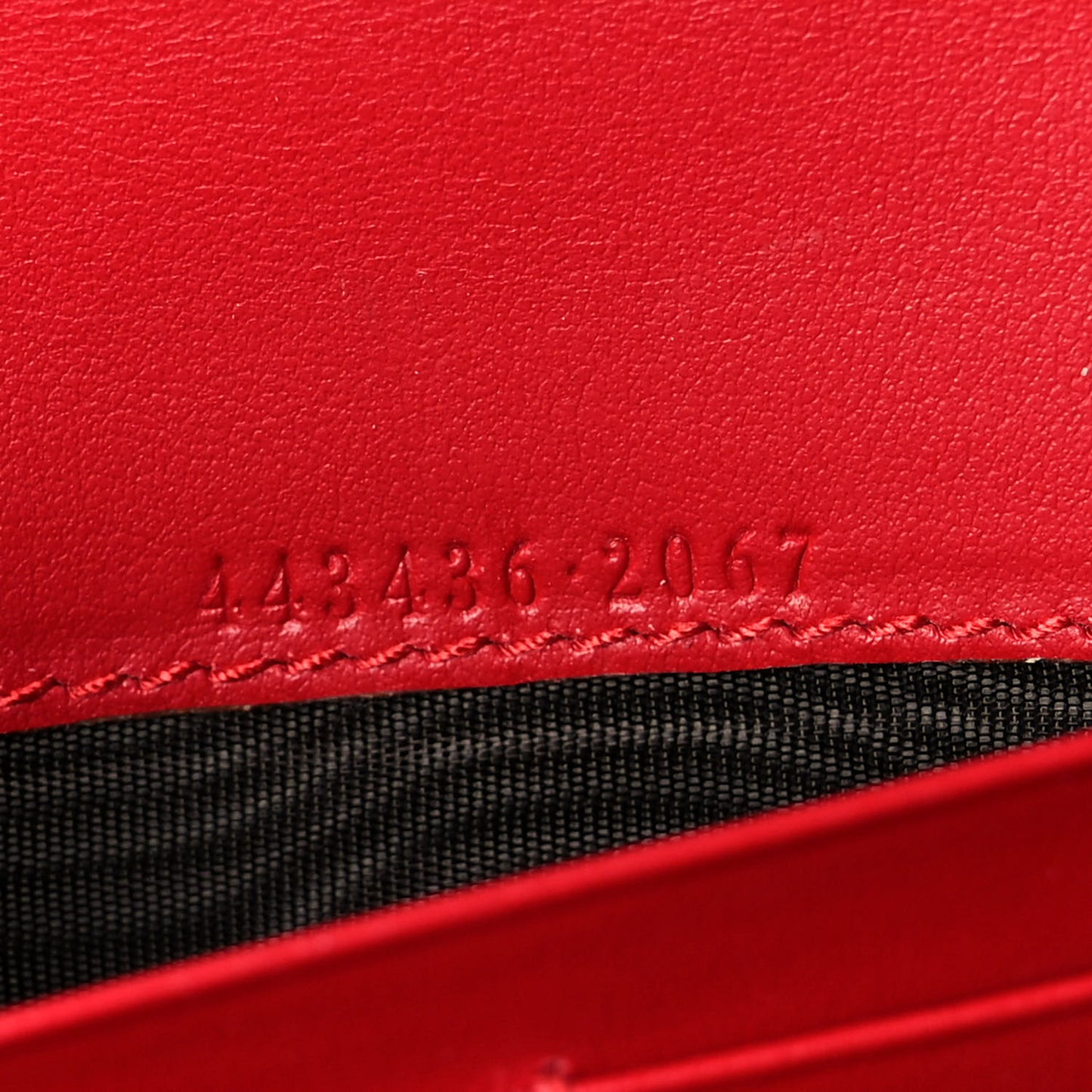 Calfskin Matelasse GG Marmont Continental Wallet Hibiscus Red