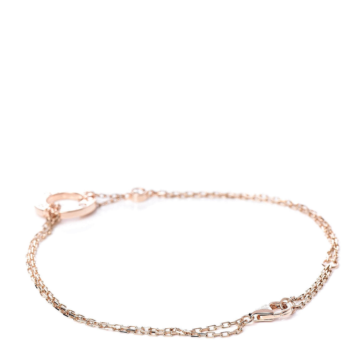 18K Pink Gold Diamond LOVE Bracelet