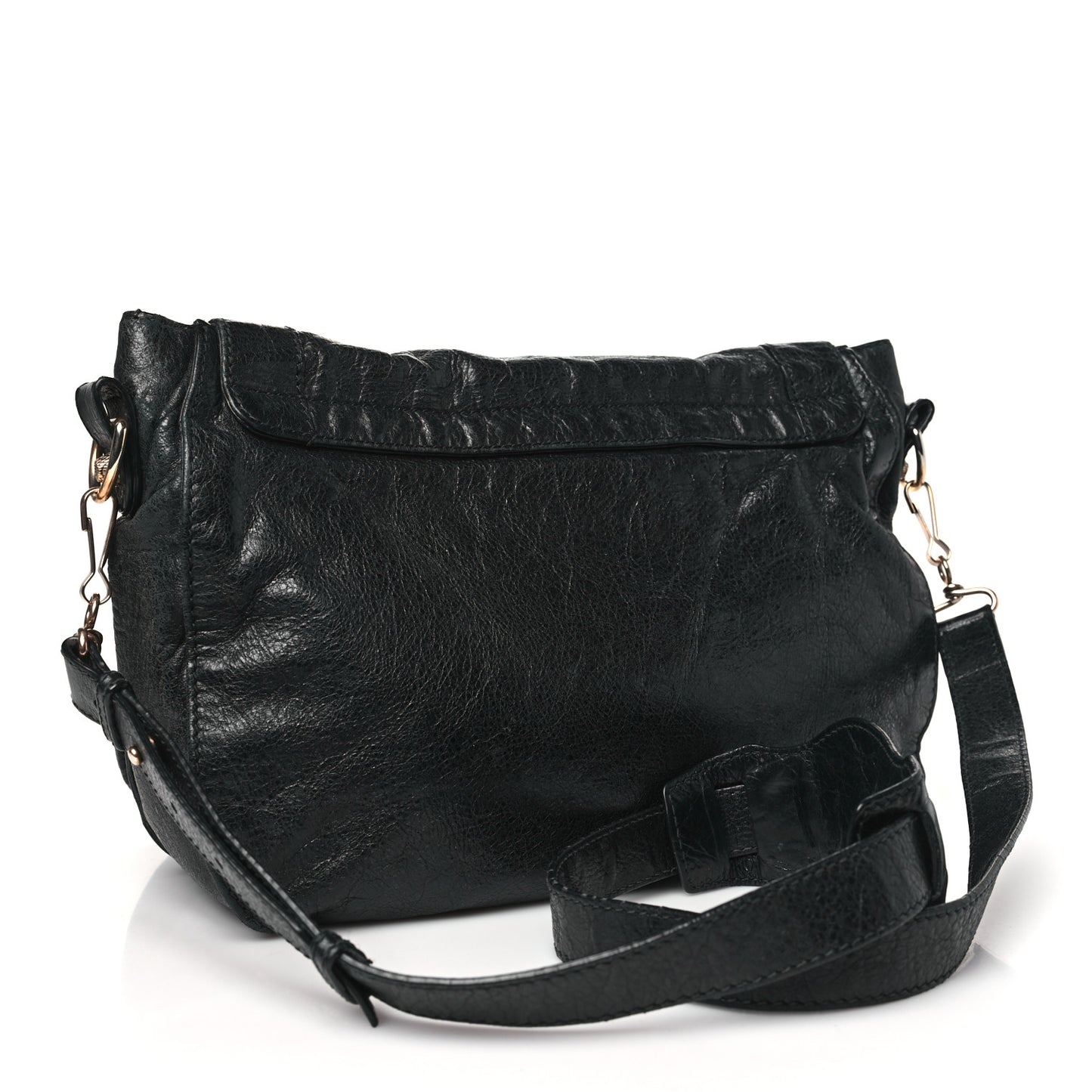 Agneau Giant 12 Rose Gold Hardware Neo Folk Messenger Black