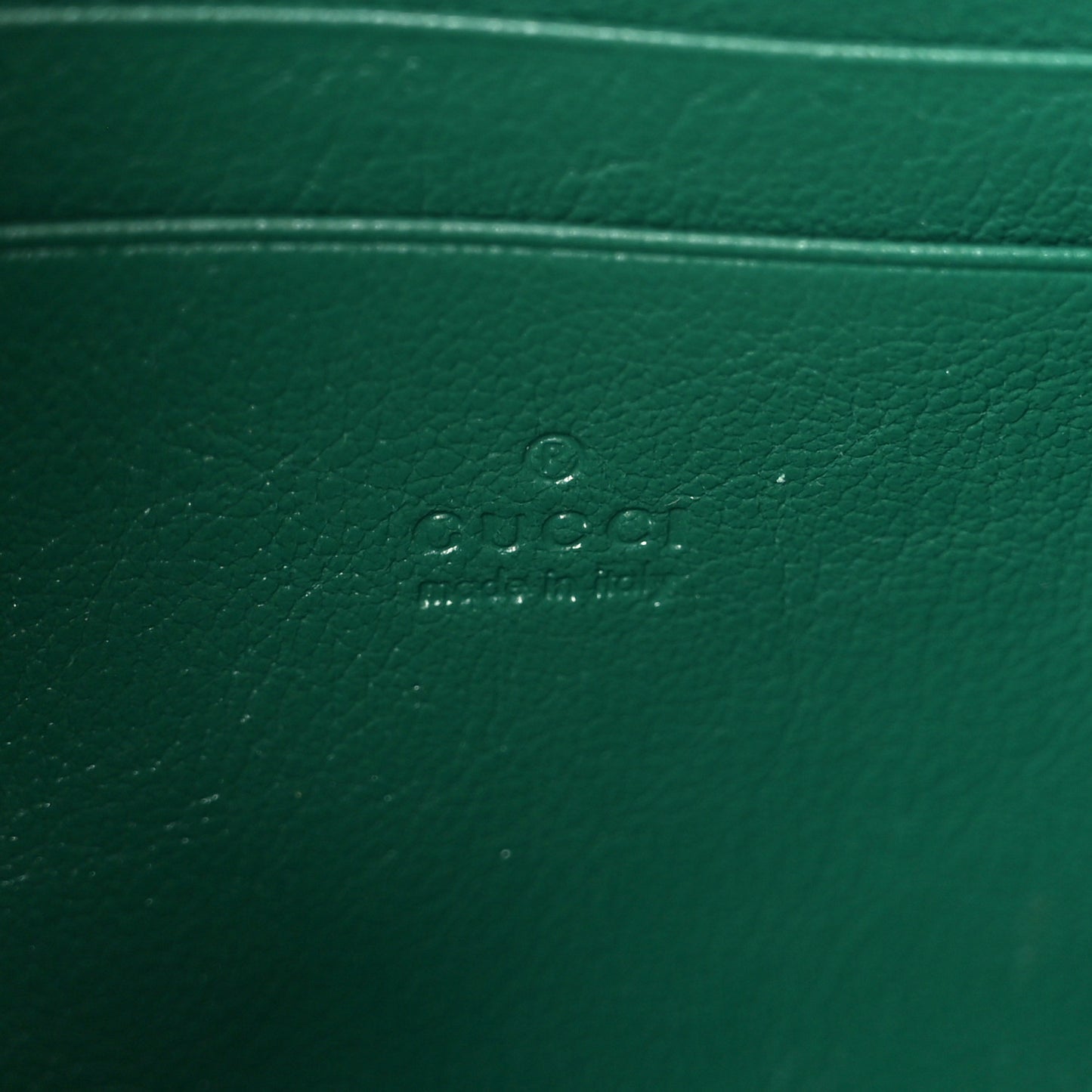 Azalea Calfskin Enamel Matelasse Diagonal Torchon GG Marmont Chain Wallet New Shamrock Emerald