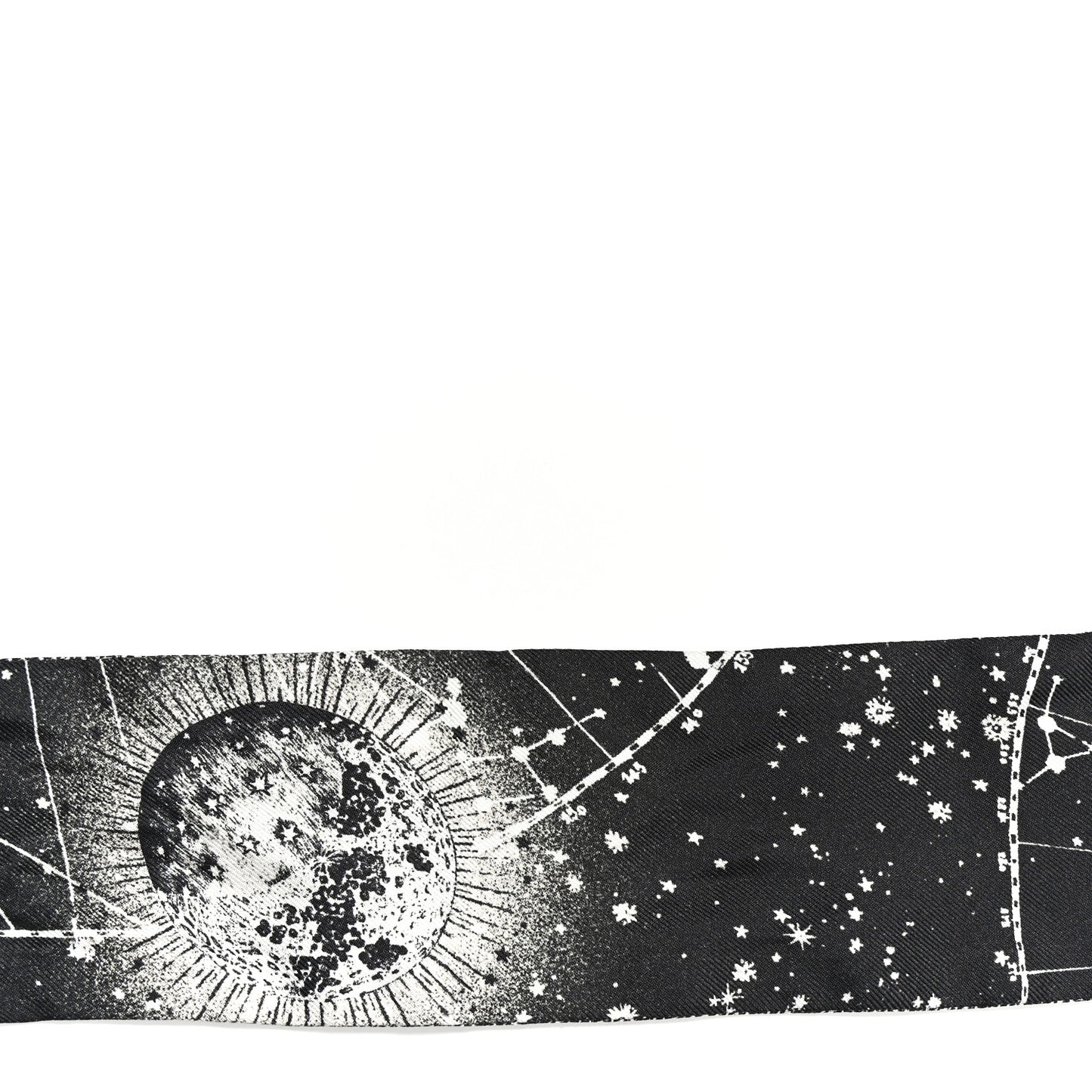 Silk Zodiac Aries Mitzah Scarf Black