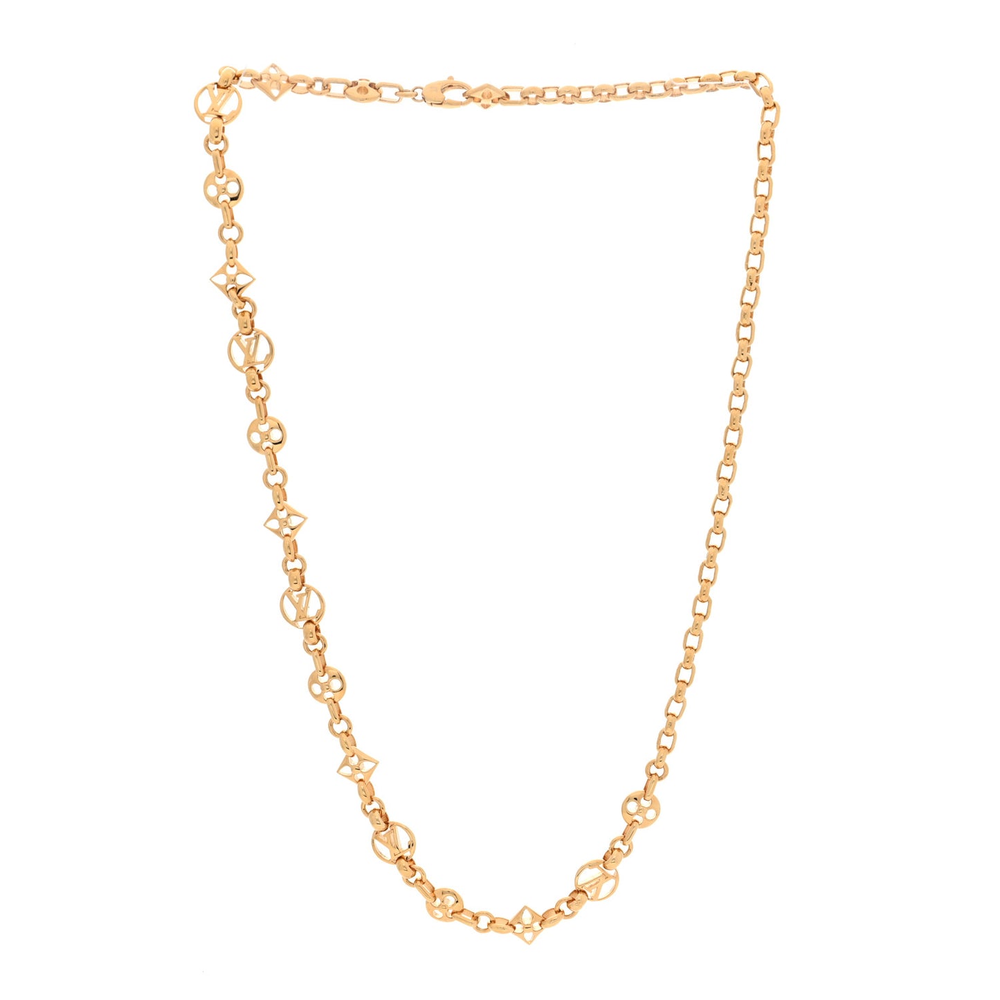 Metal Crazy in Lock Necklace Gold