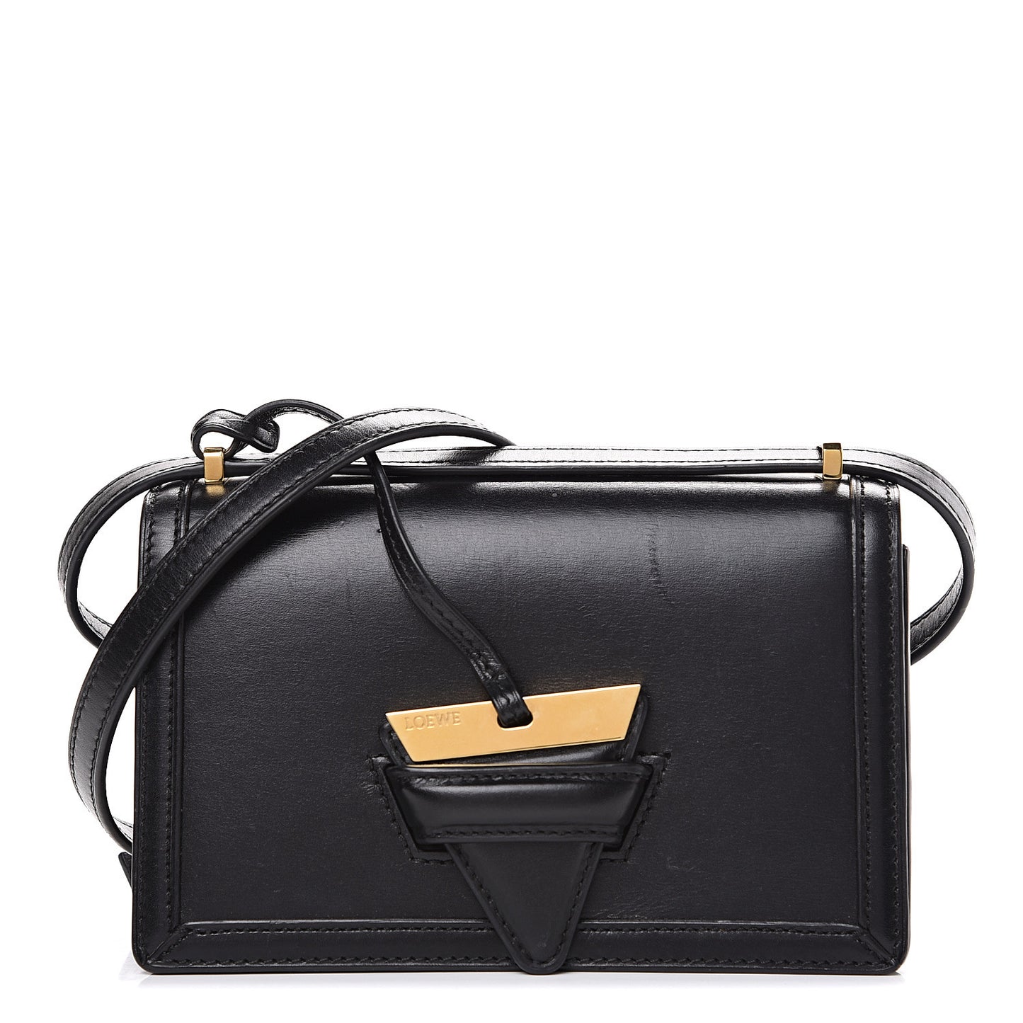 Calfskin Small Barcelona Shoulder Bag Black