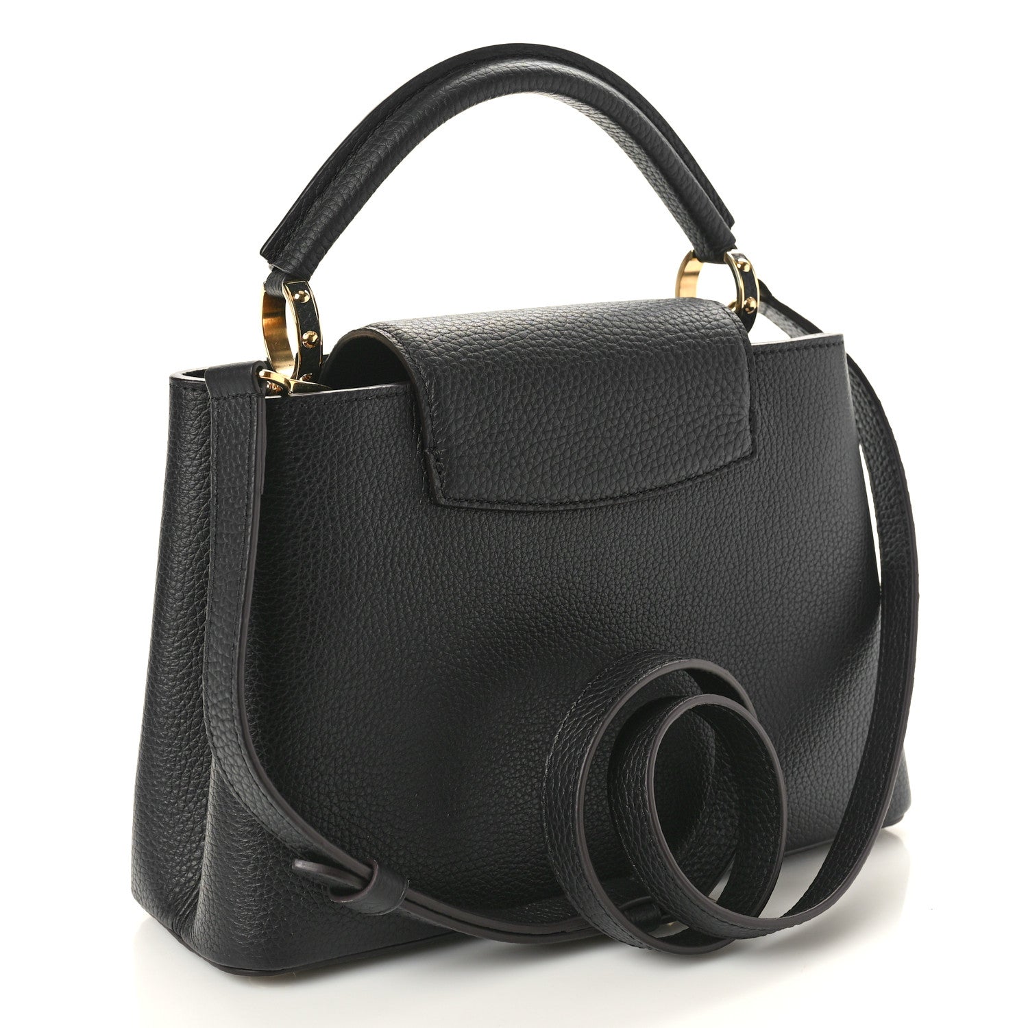 Louis Vuitton Taurillon Capucines BB Black 2 of 9