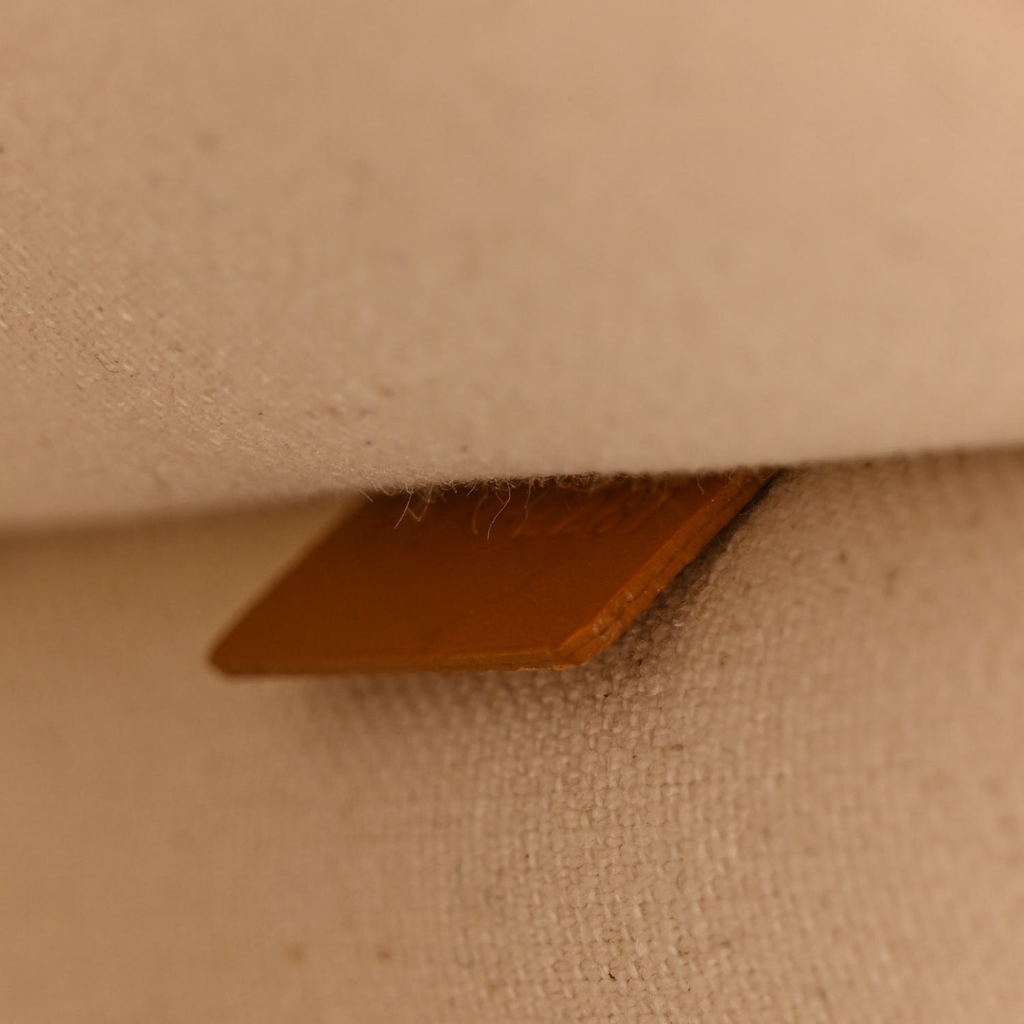 Canvas Calfskin Mini Vertical Cabas Natural Tan