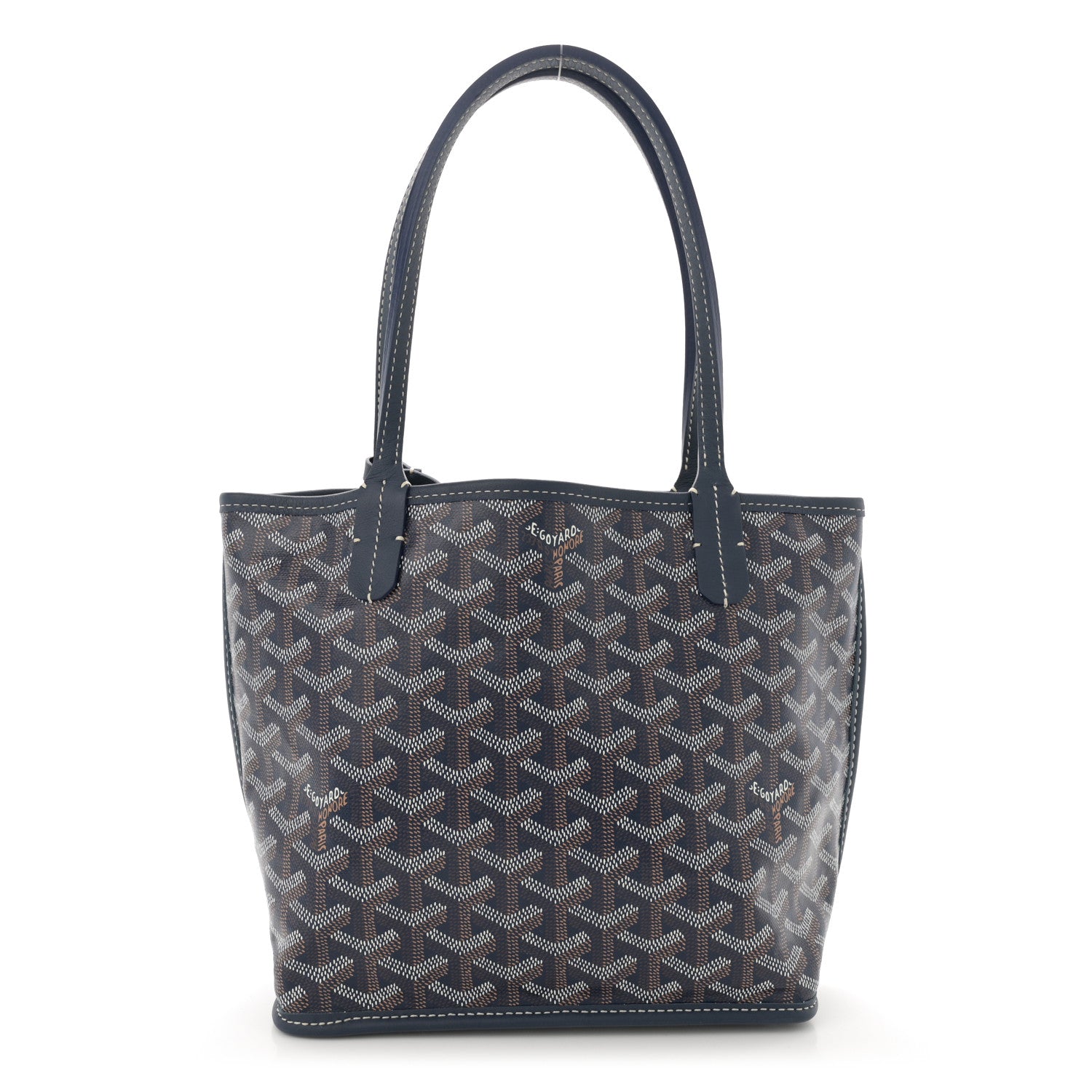 Goyard Goyardine Reversible Mini Anjou Navy 1640367 – FASHIONPHILE