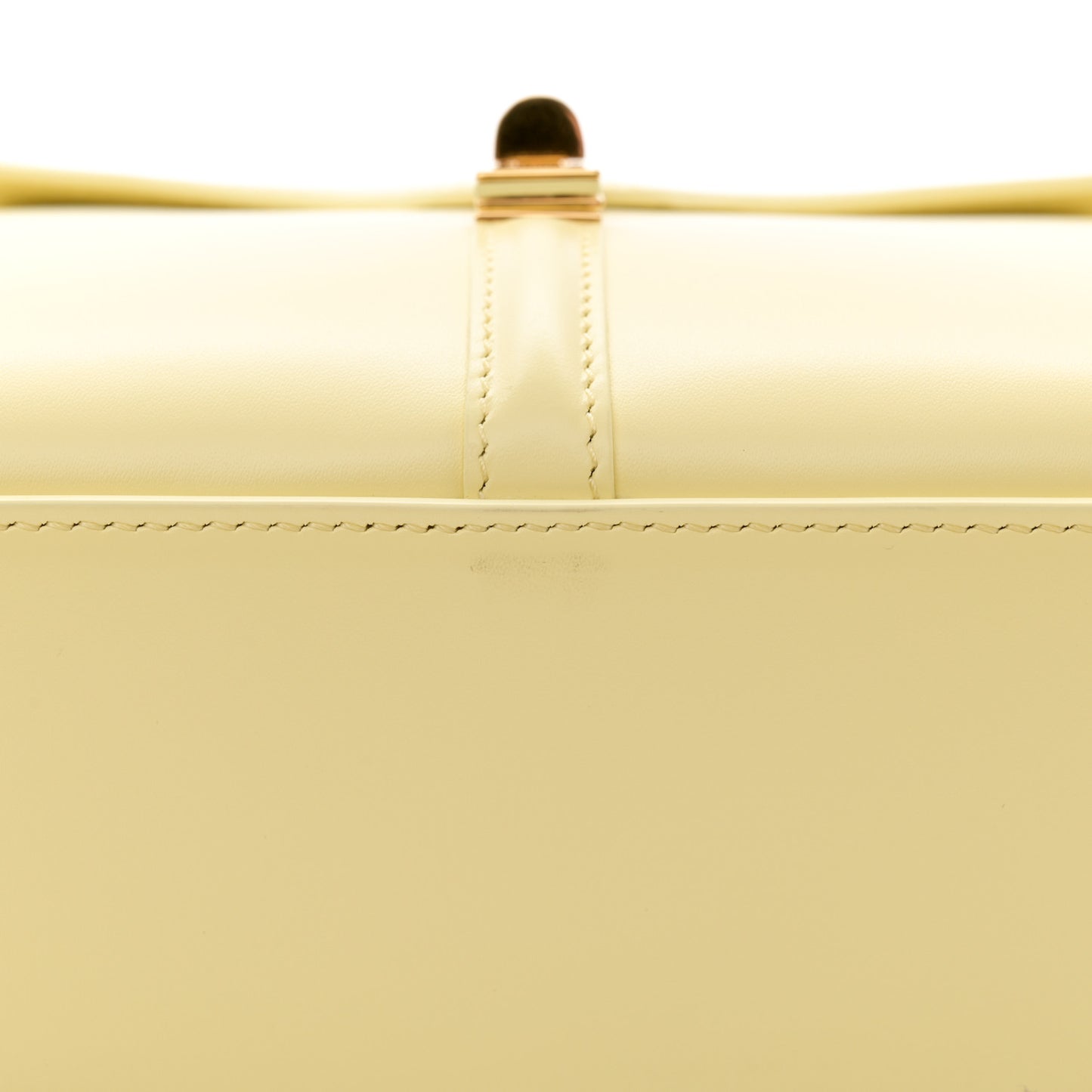 Satinated Calfskin Mini 16 Top Handle Bag Soft Yellow