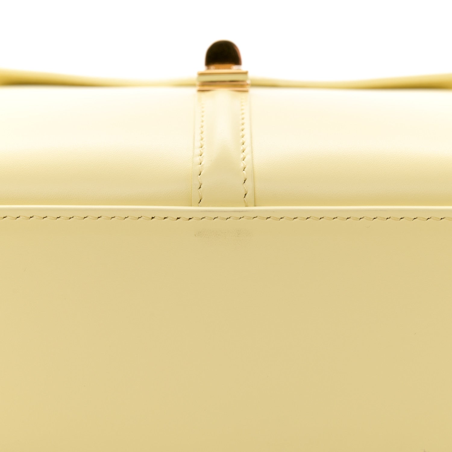 Celine Satinated Calfskin Mini 16 Top Handle Bag Soft Yellow 15 of 16
