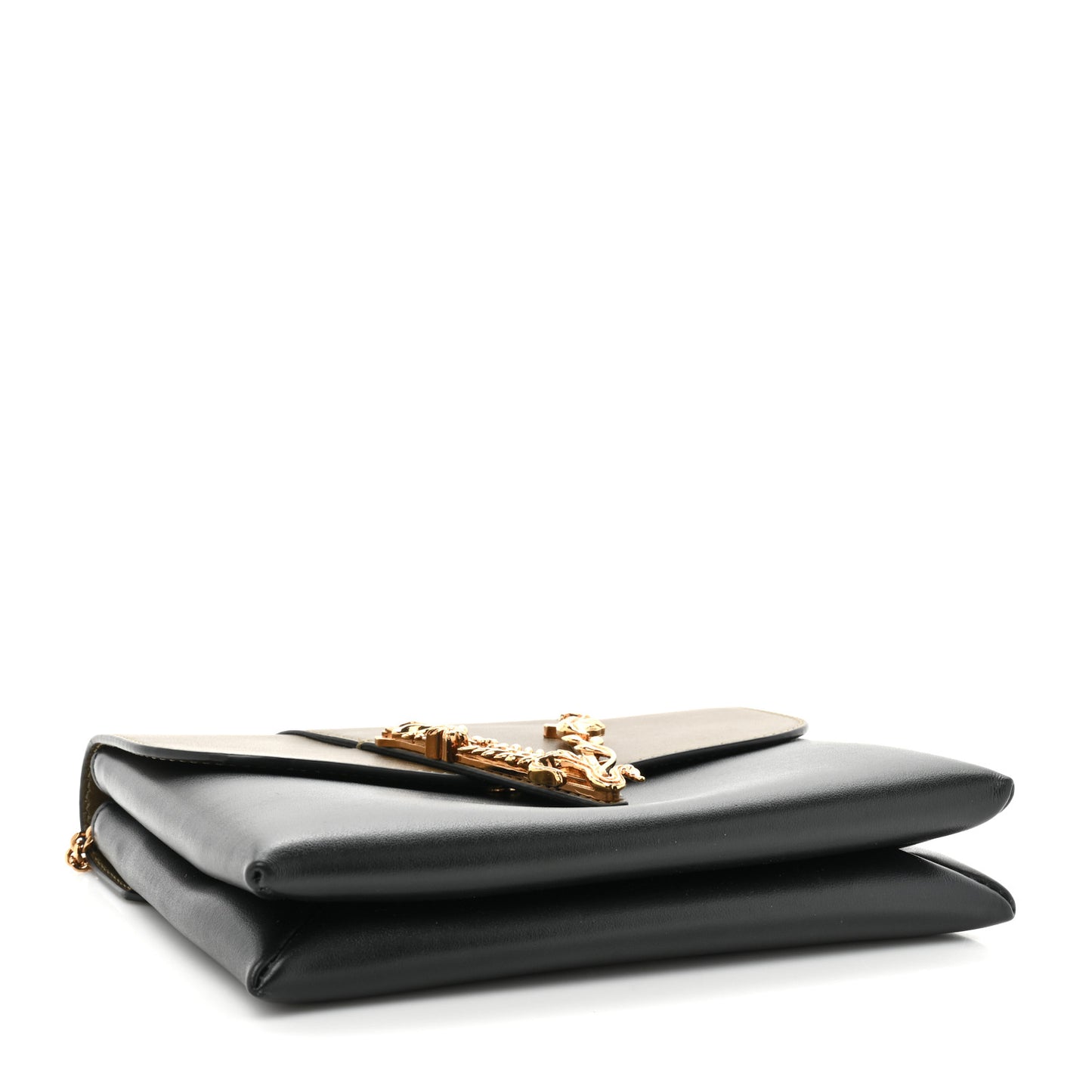 Vitello Virtus Chain Clutch Black Khaki