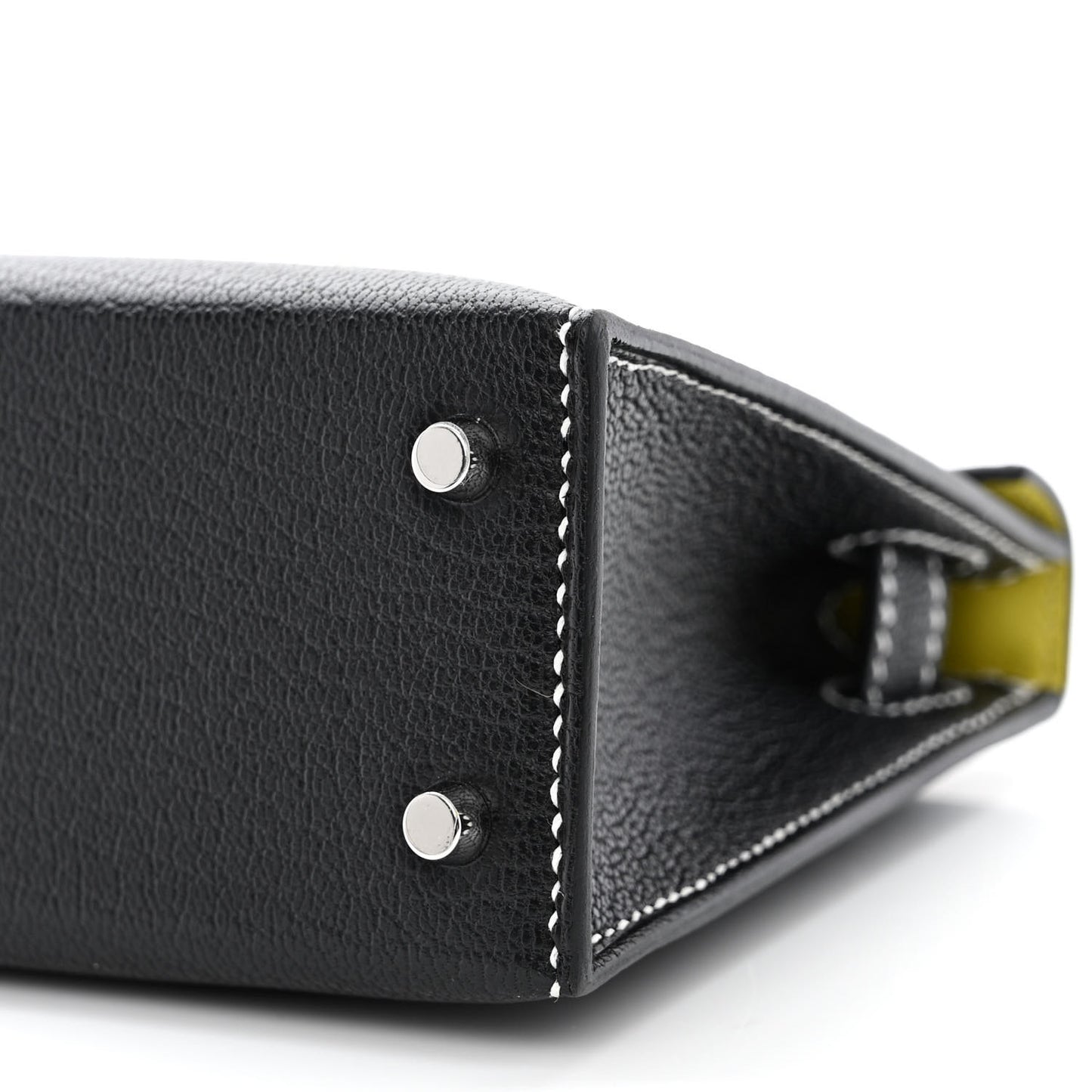 Chevre Mysore Horseshoe Mini Kelly Sellier 20 Black Lime