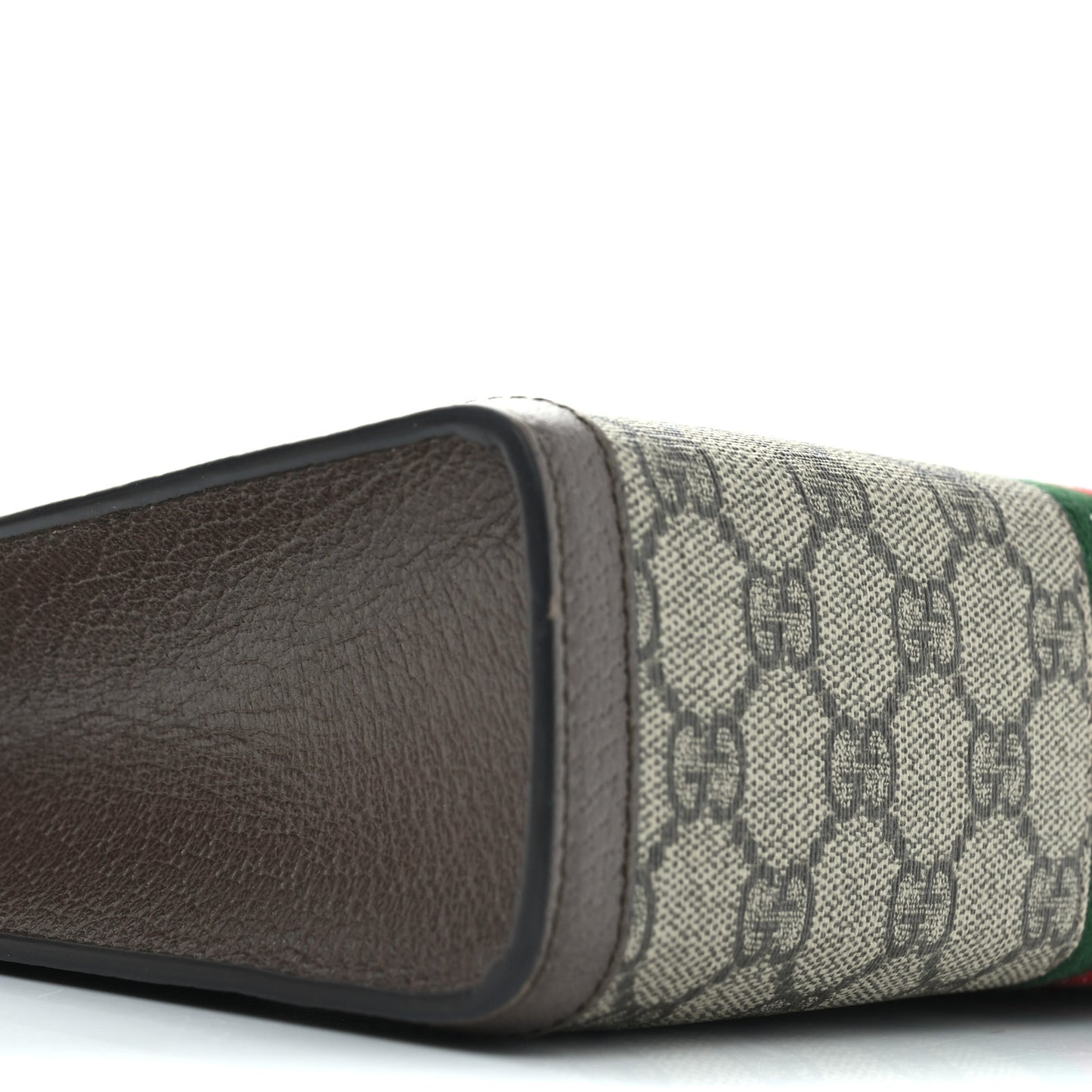 GG Supreme Monogram Web Ophidia Pouch Brown