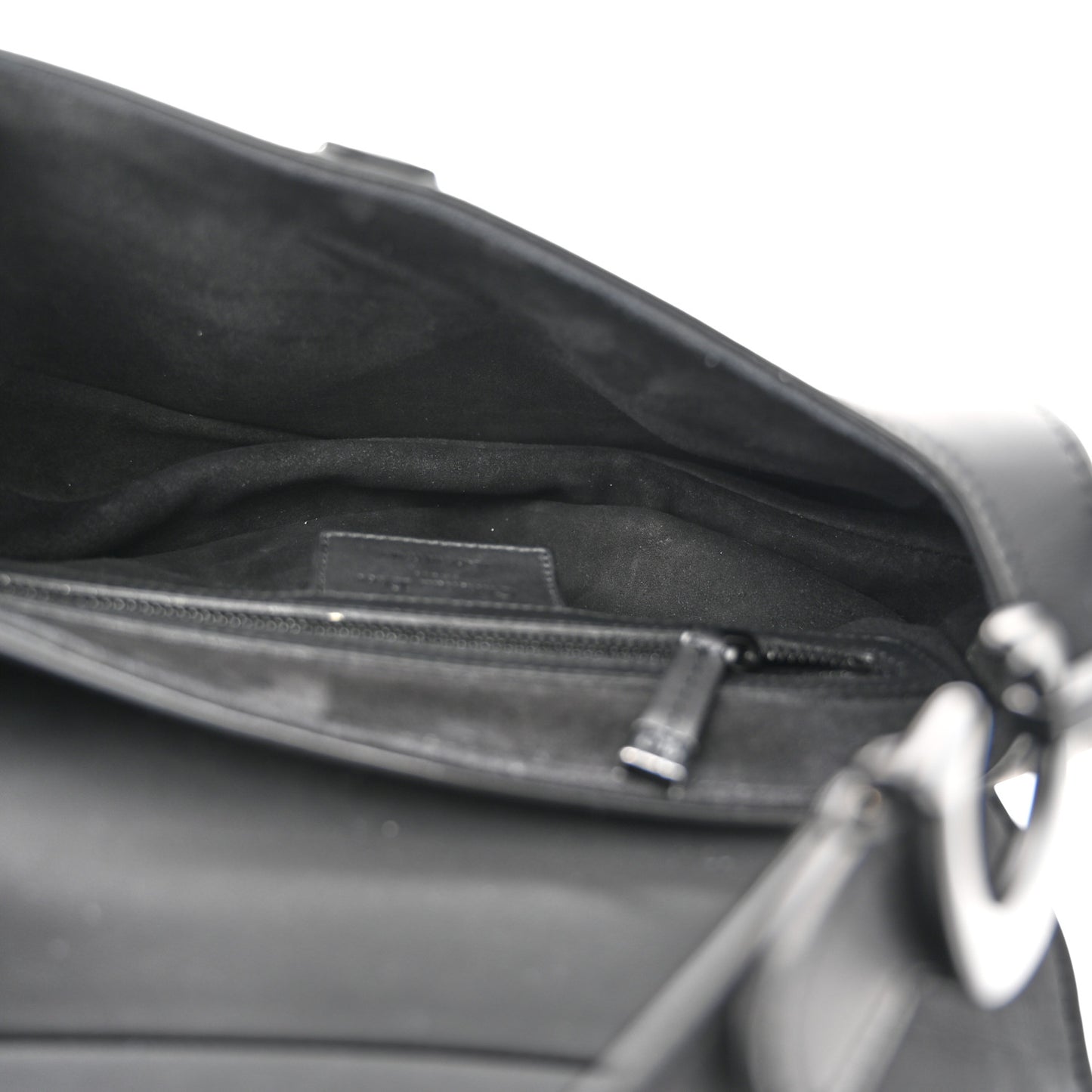 Ultra Matte Calfskin Saddle Bag Black