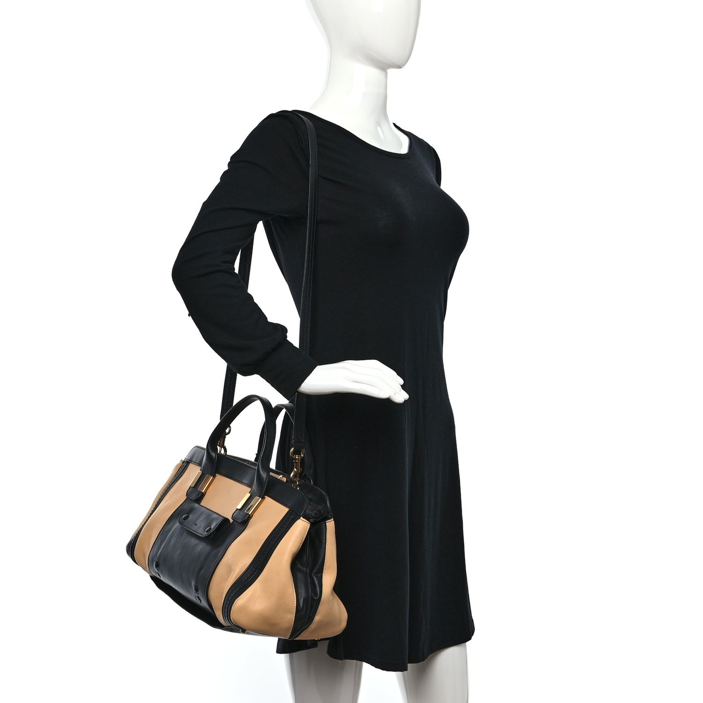Calfskin Alice Satchel Biscotti Beige