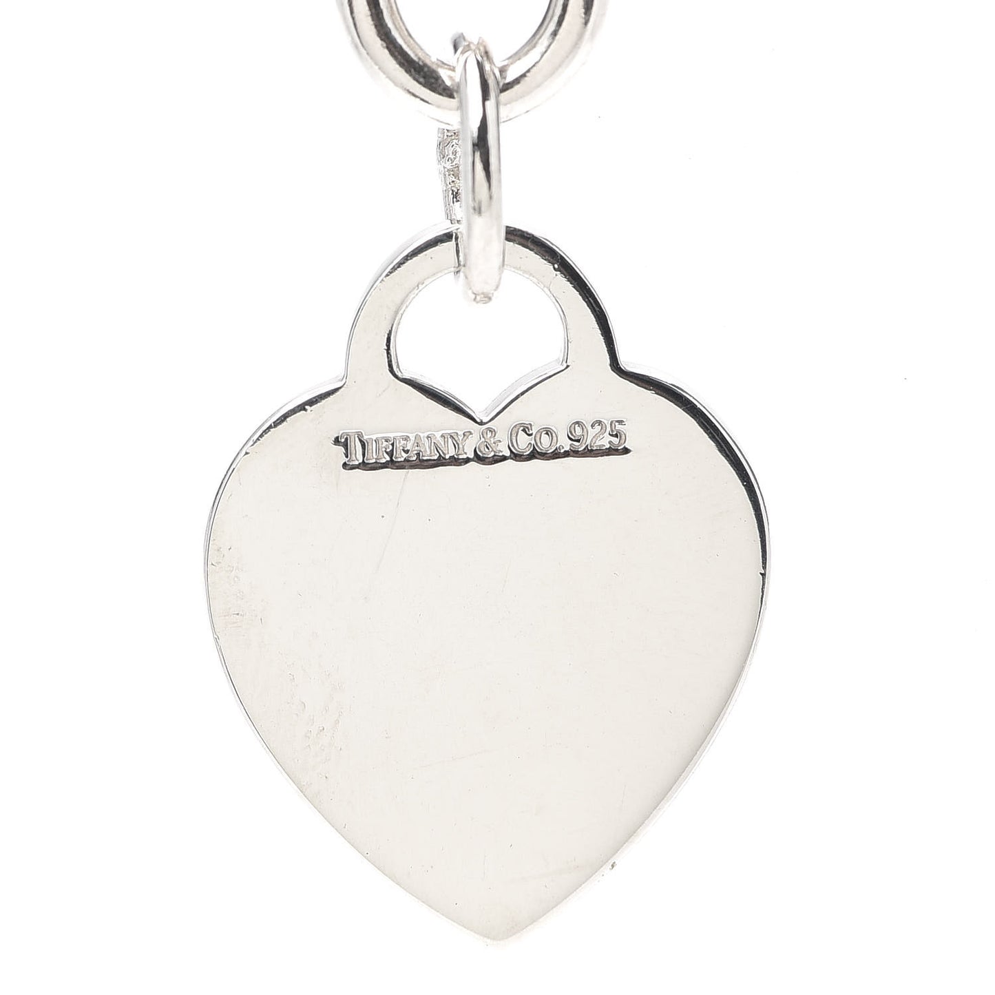 Sterling Silver Heart Tag Toggle Necklace