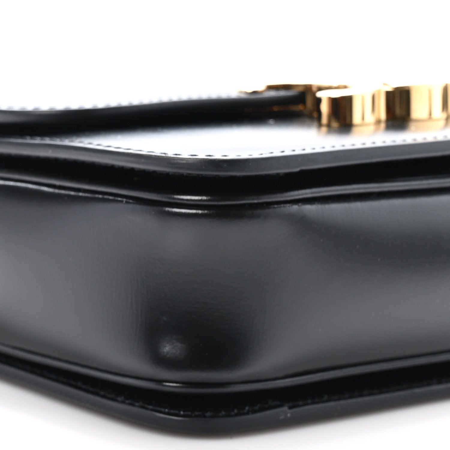 Celine Shiny Calfskin Teen Triomphe Black 8 of 10