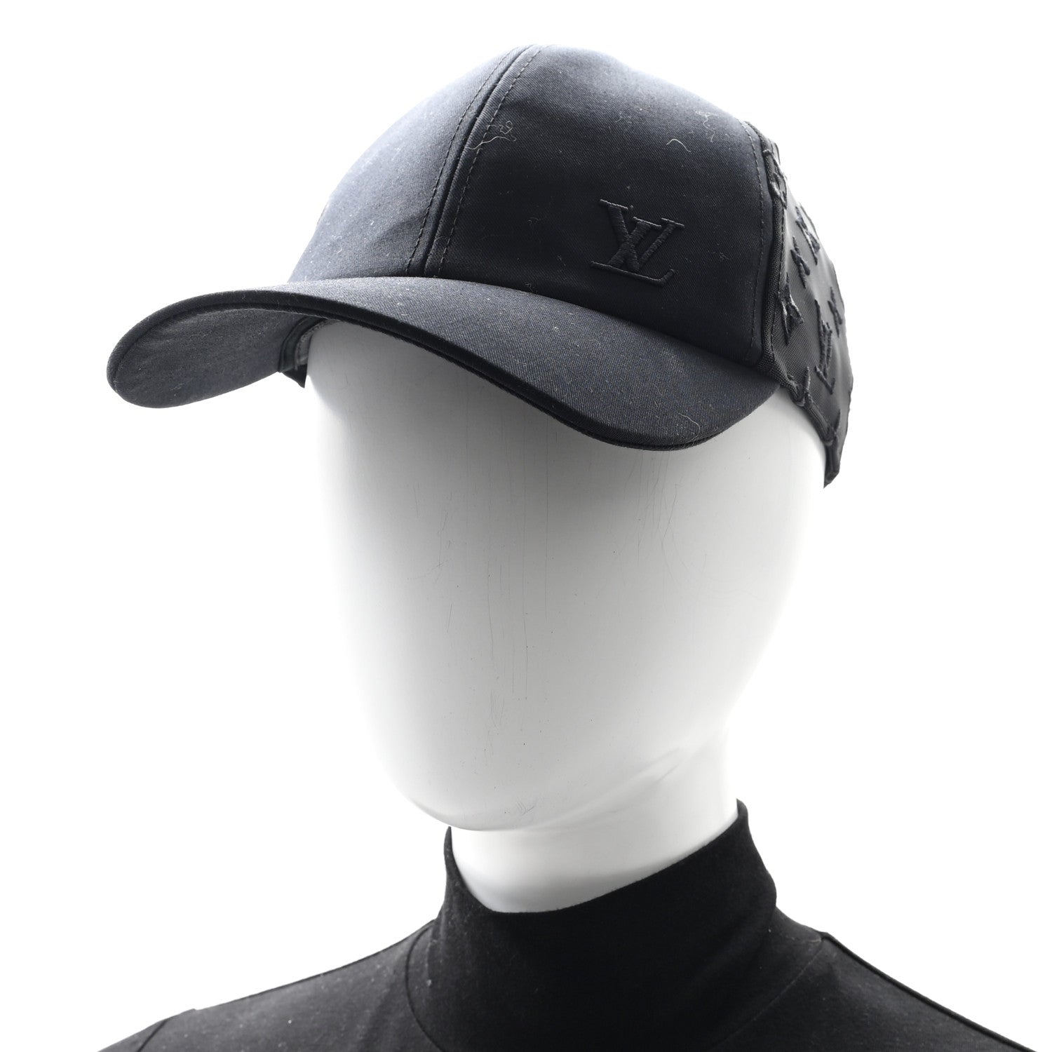 Louis Vuitton Monogram Mesh Cotton Cap M Black 2 of 9