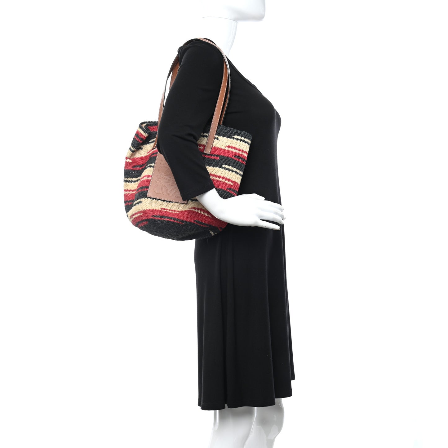 Sisal Calfskin Paula's Ibiza Shigra Tote Bag Multicolor