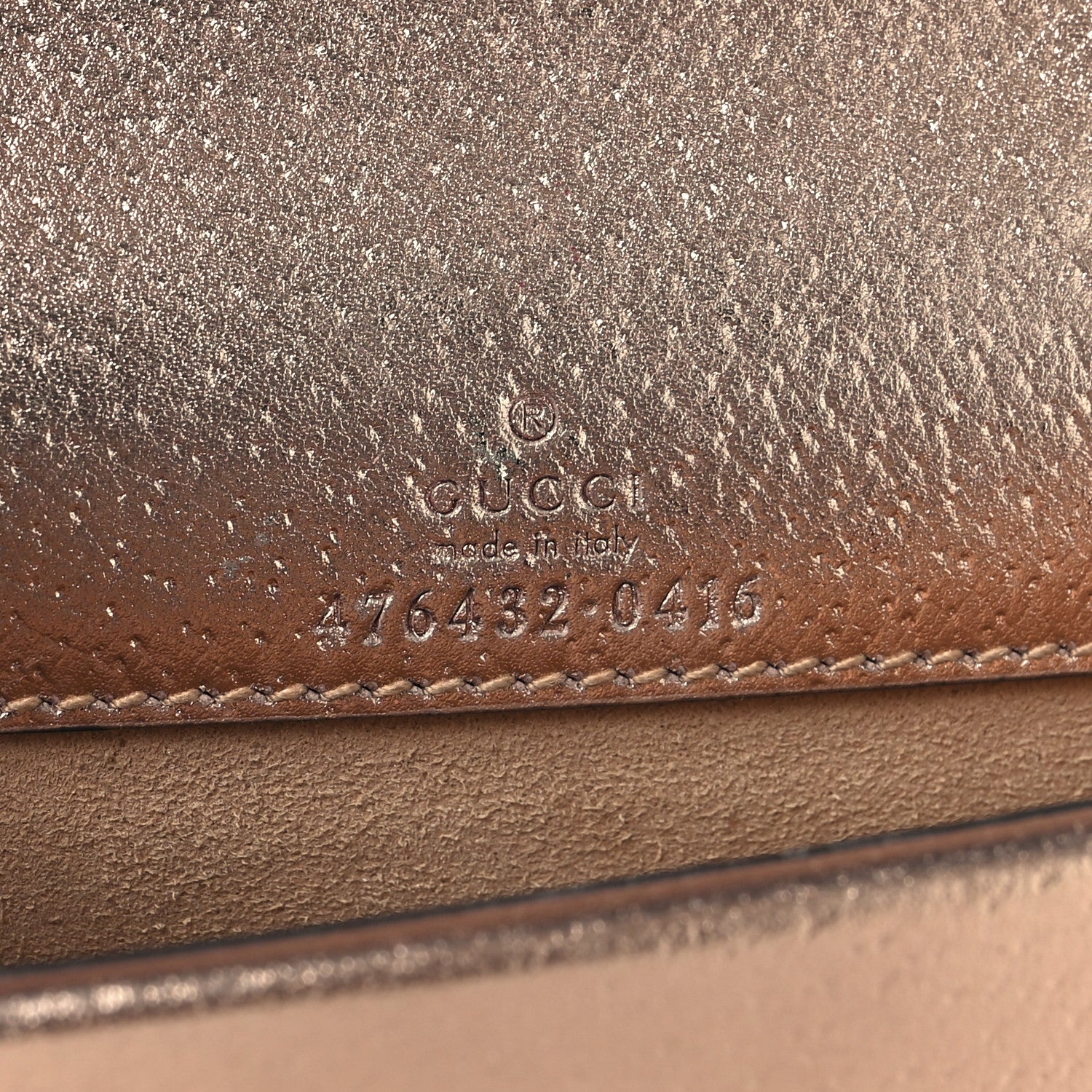 Gucci Metallic Calfskin Super Mini Dionysus Shoulder Bag Rose Gold 6 of 9