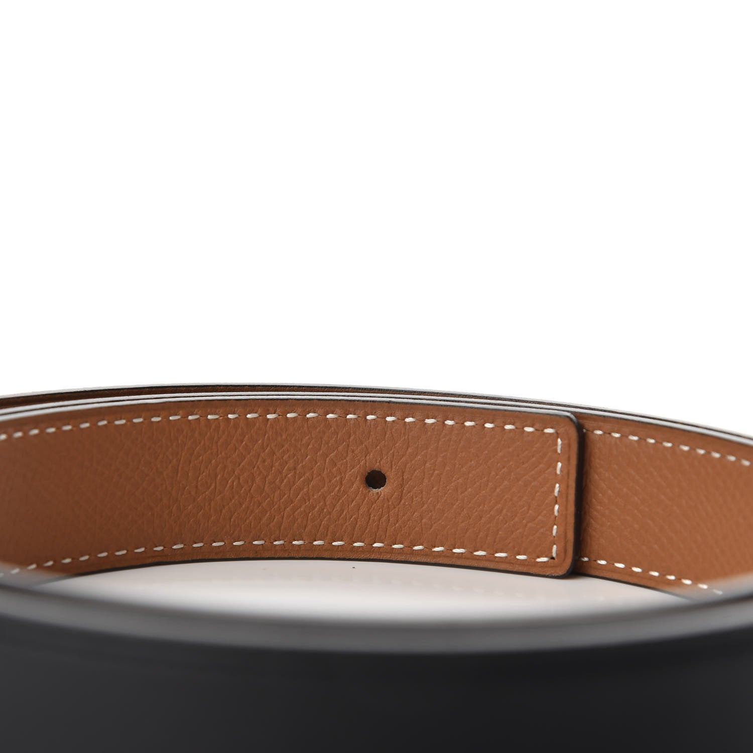 Hermes Swift Epsom 24mm Belt Strap 80 Black Gold 3 of 6