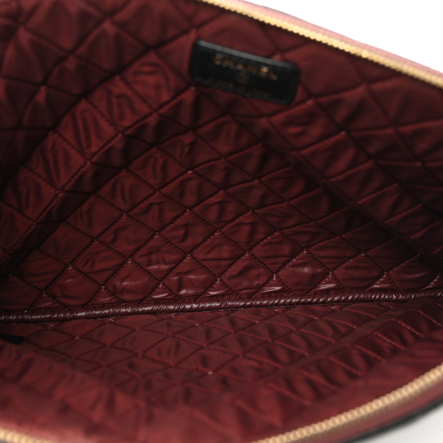 Caviar Quilted Large Cosmetic Case Black